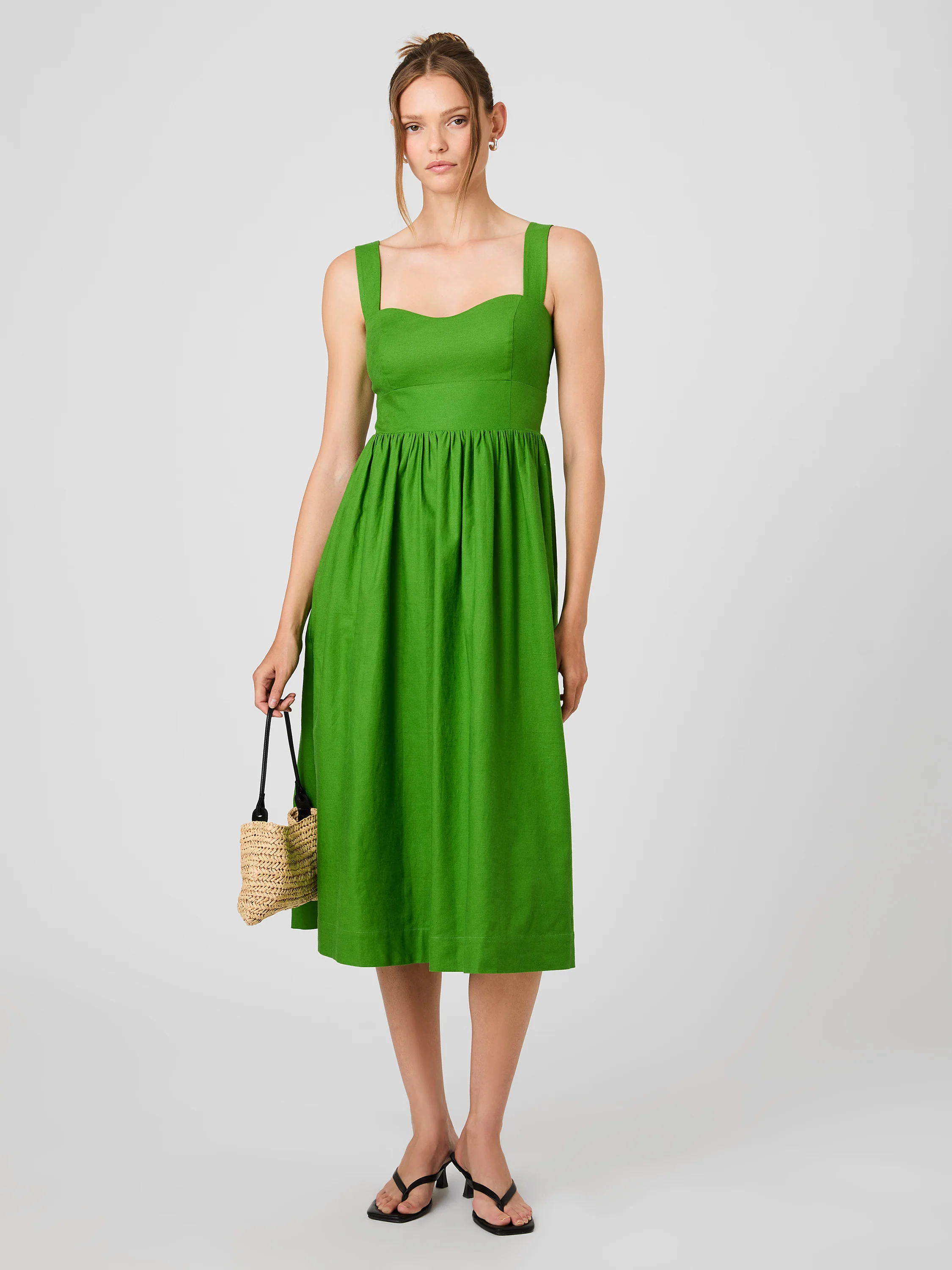 ASPEN LINEN MIDI DRESS