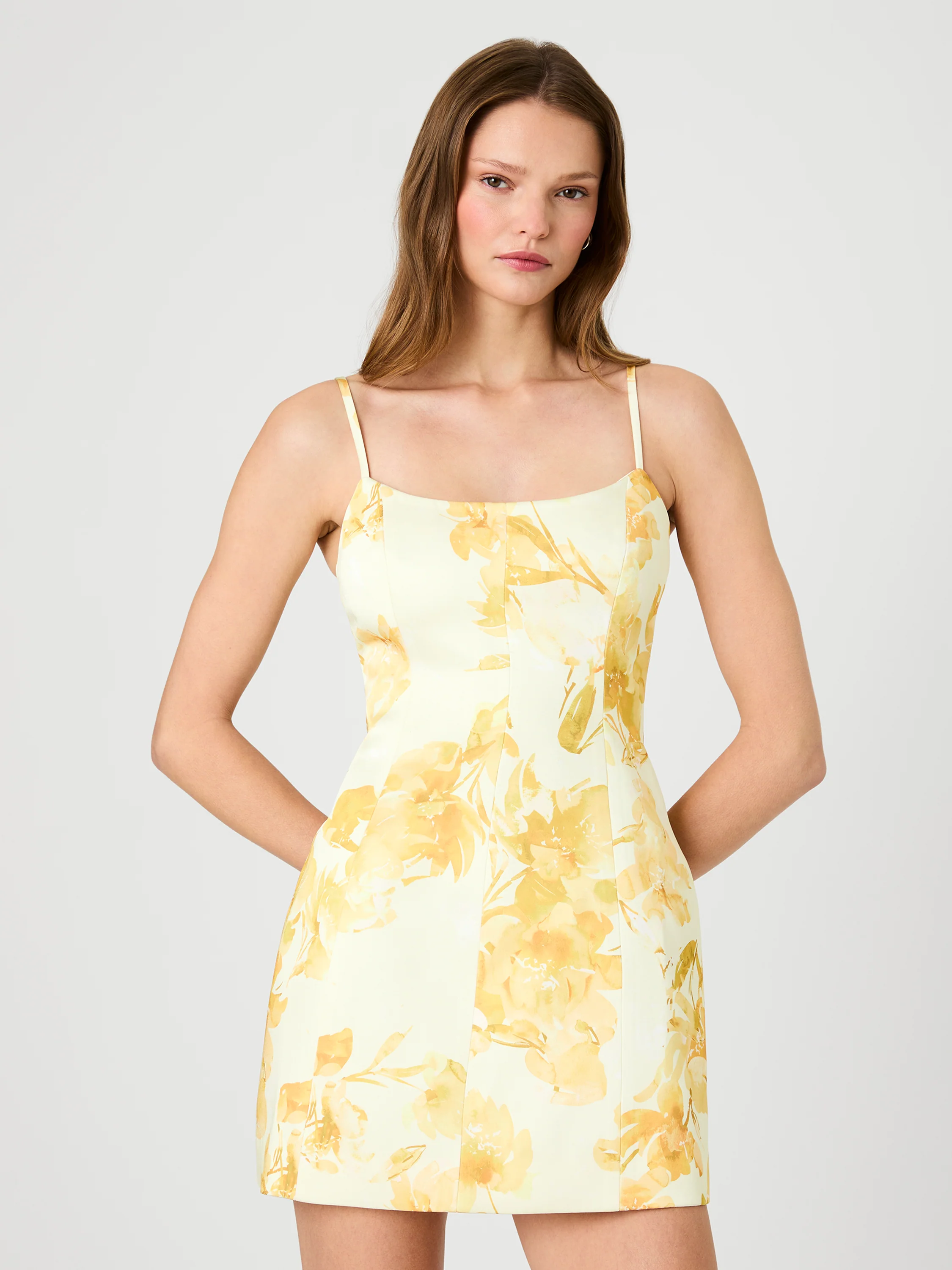 YORK SATIN SOPHIE FLEUR MINI DRESS - Image 3