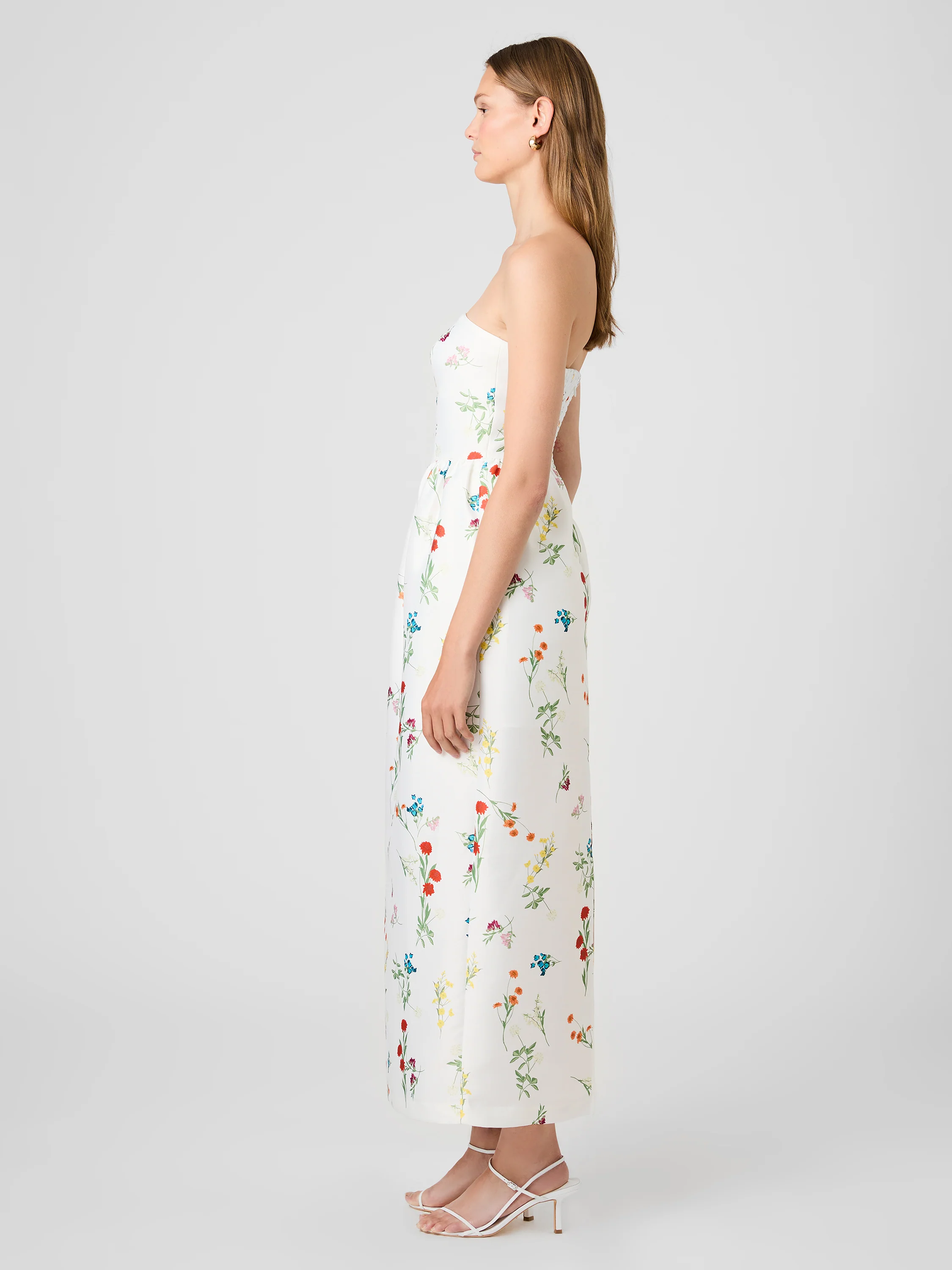 STRUCTURED TAFFETA CHRISTINE STRAPLESS MAXI DRESS - Image 3