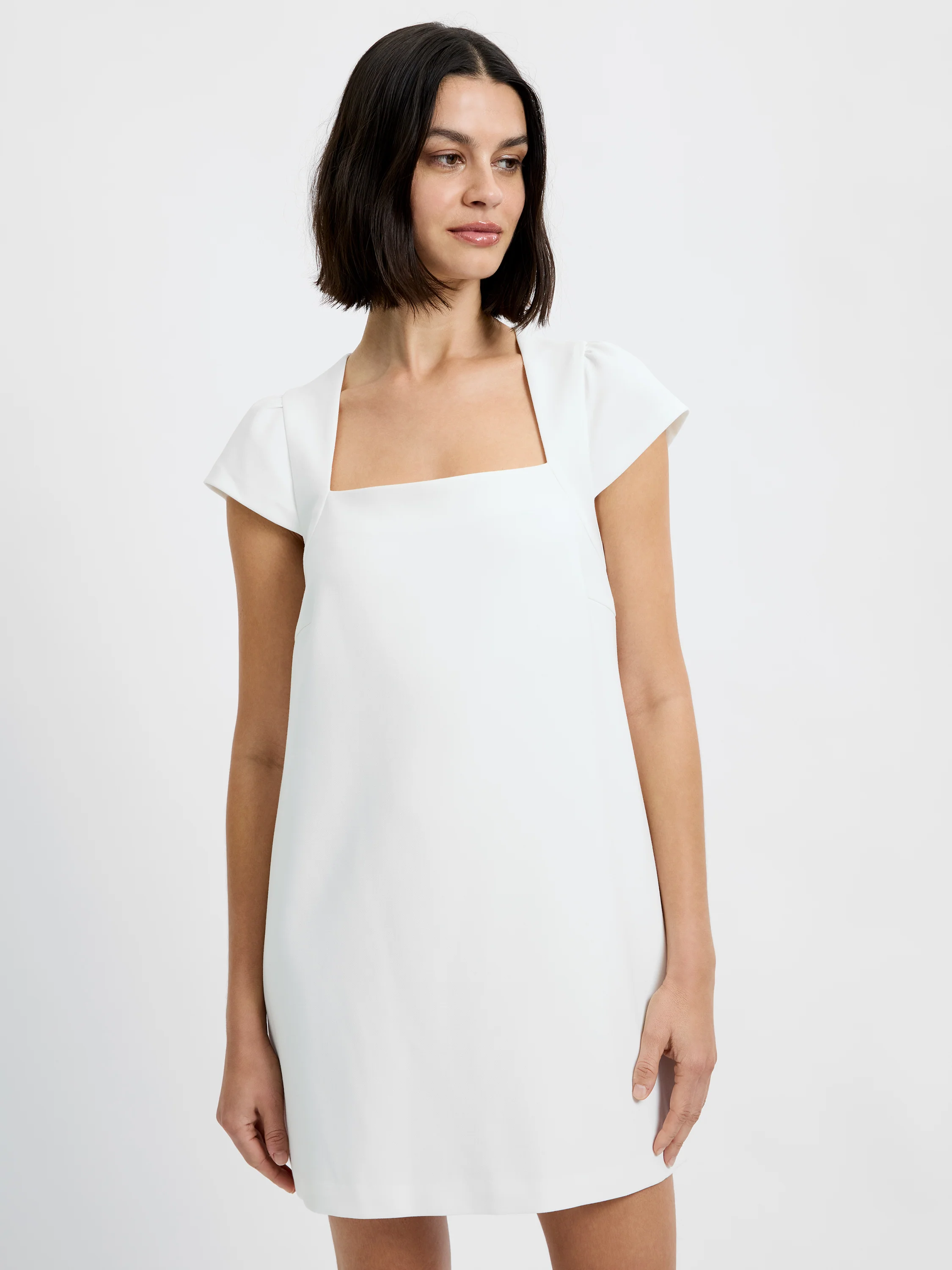 WHISPER SQUARE NECK CAP SLEEVE MINI DRESS - Image 2