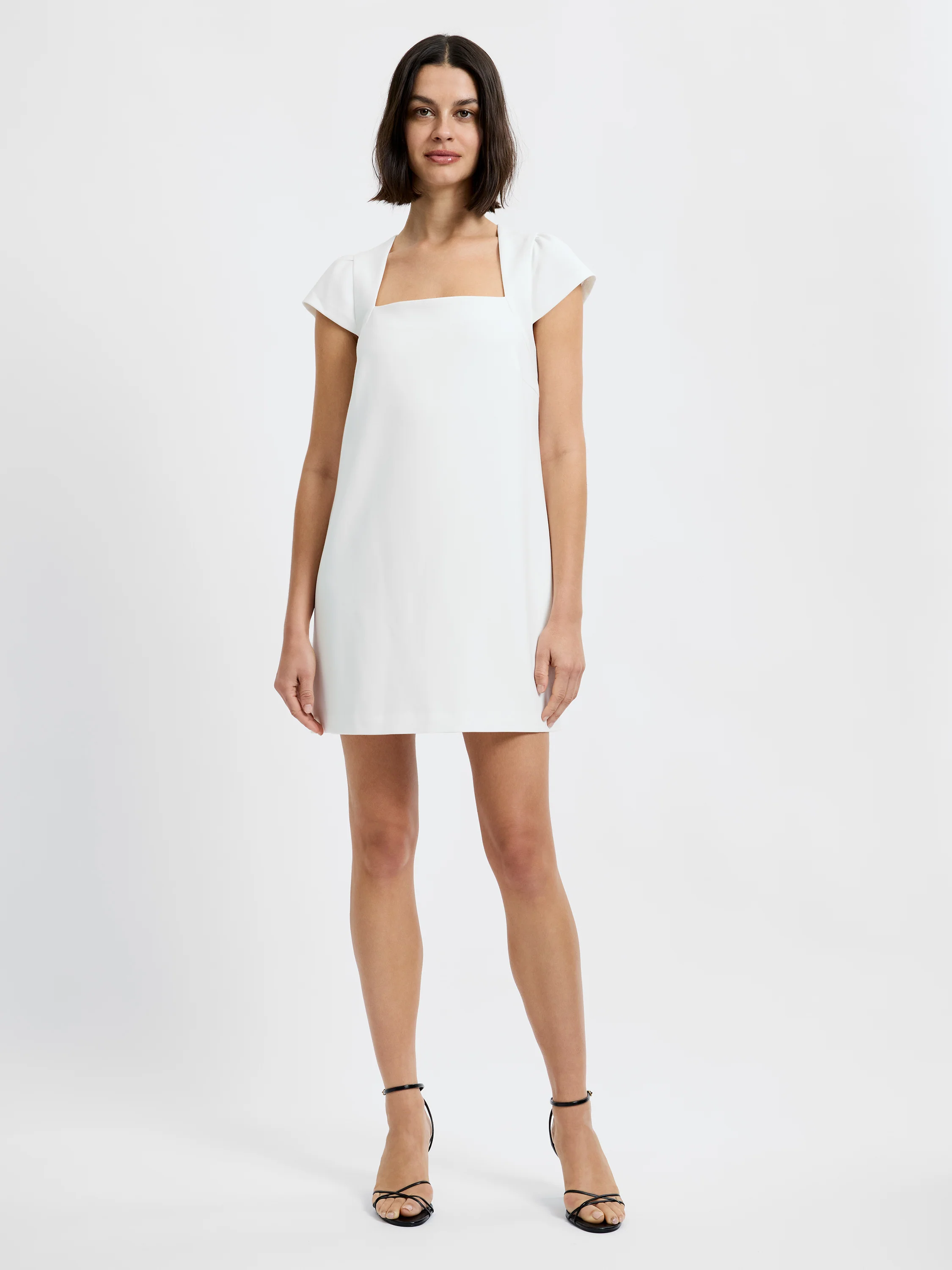 WHISPER SQUARE NECK CAP SLEEVE MINI DRESS - Image 4