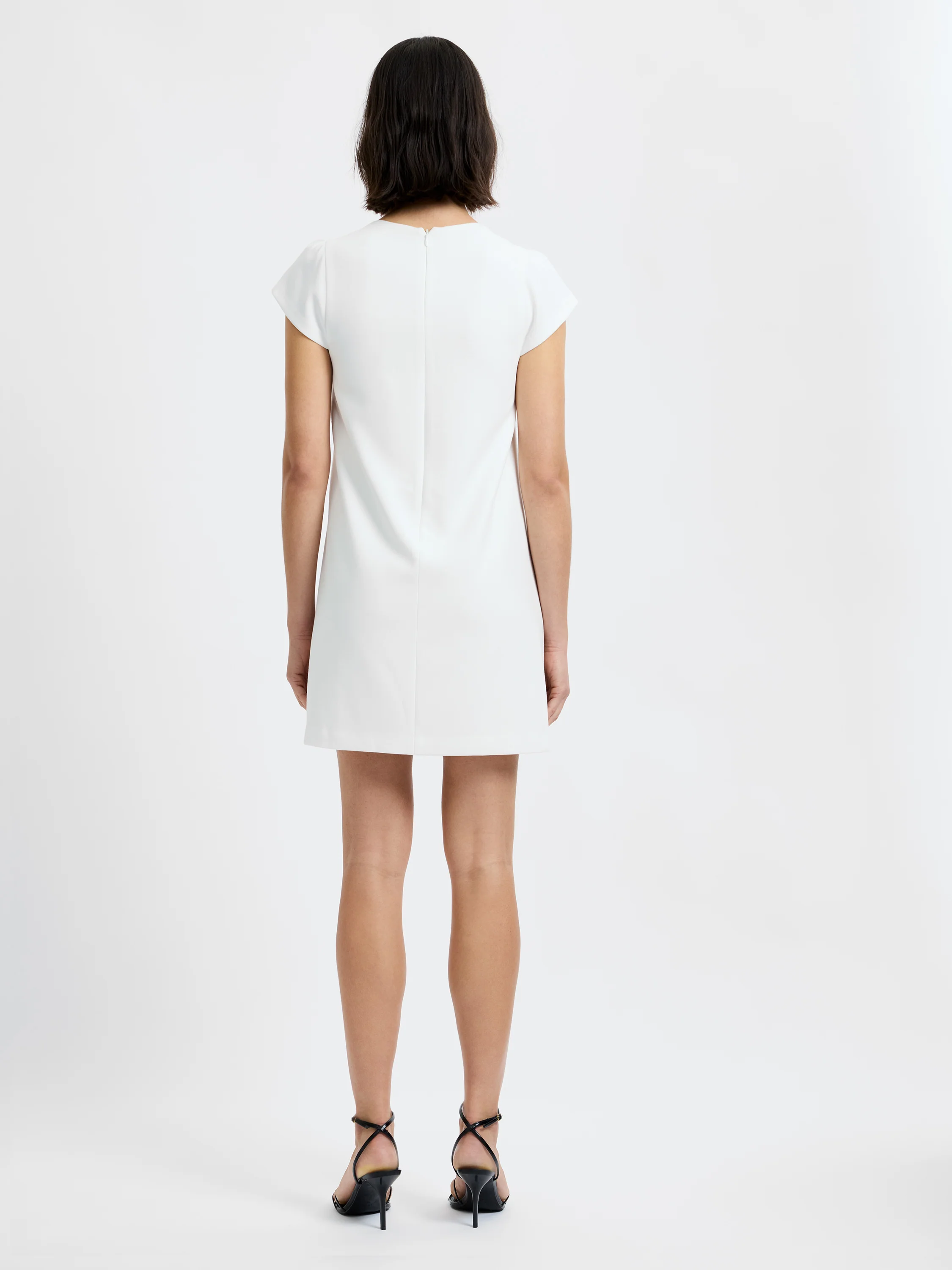 WHISPER SQUARE NECK CAP SLEEVE MINI DRESS - Image 5