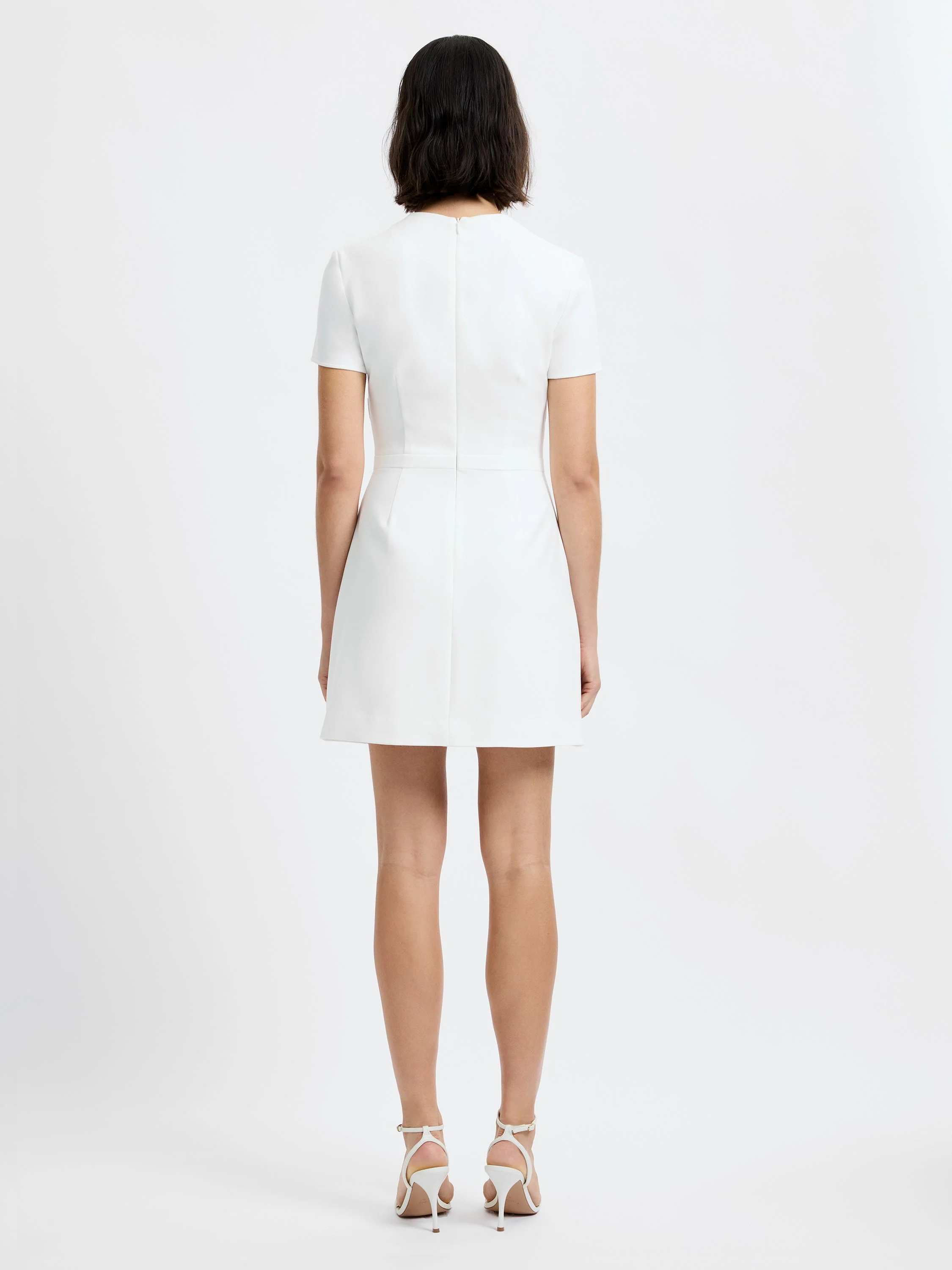 WHISPER SQUARE NECK SHORT SLEEVE MINI DRESS - Image 6