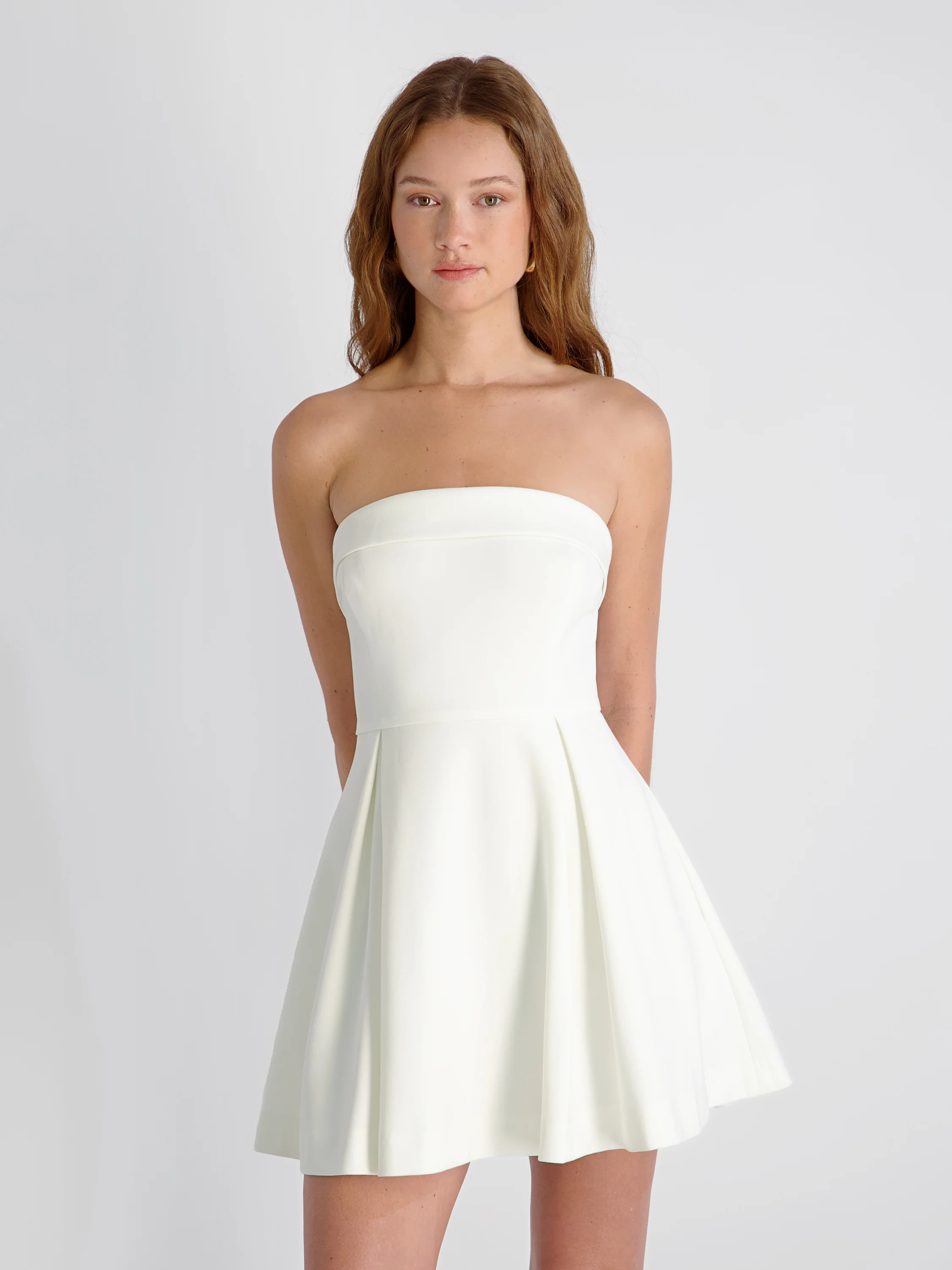 WHISPER FOLDOVER PLEAT MINI DRESS - Image 3