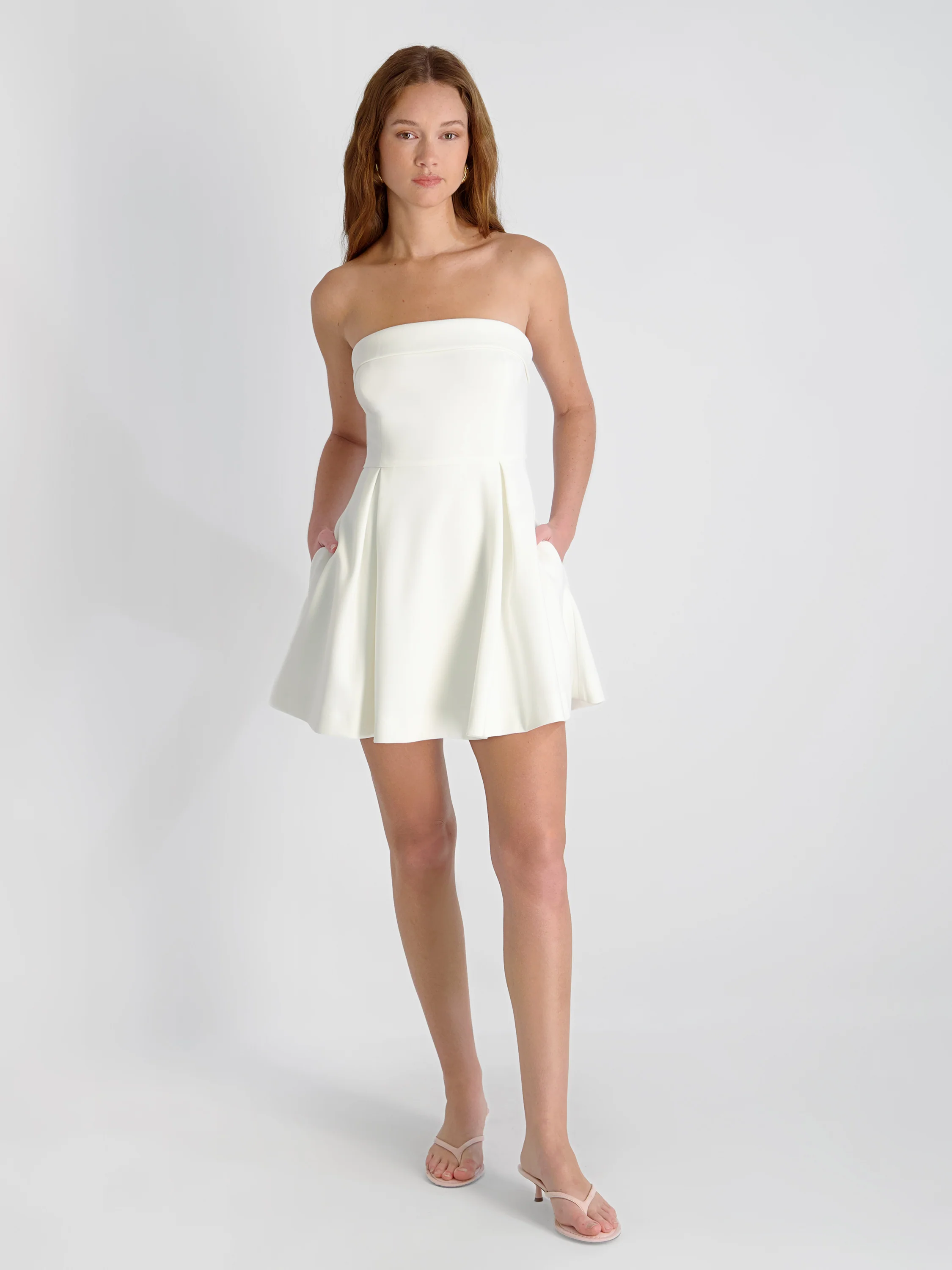 WHISPER FOLDOVER PLEAT MINI DRESS - Image 7