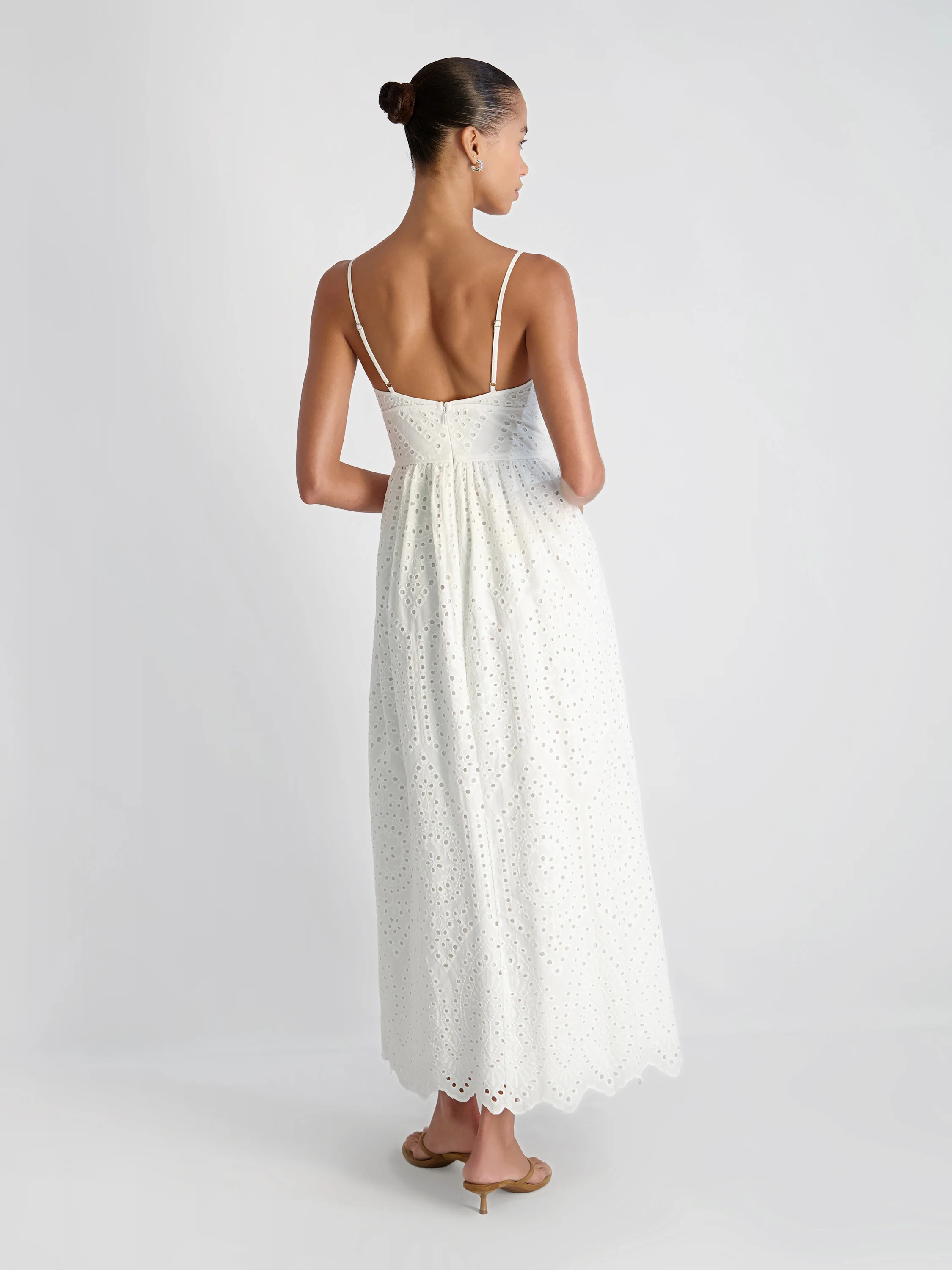 TRINI COTTON EYELET MAXI DRESS - Image 3