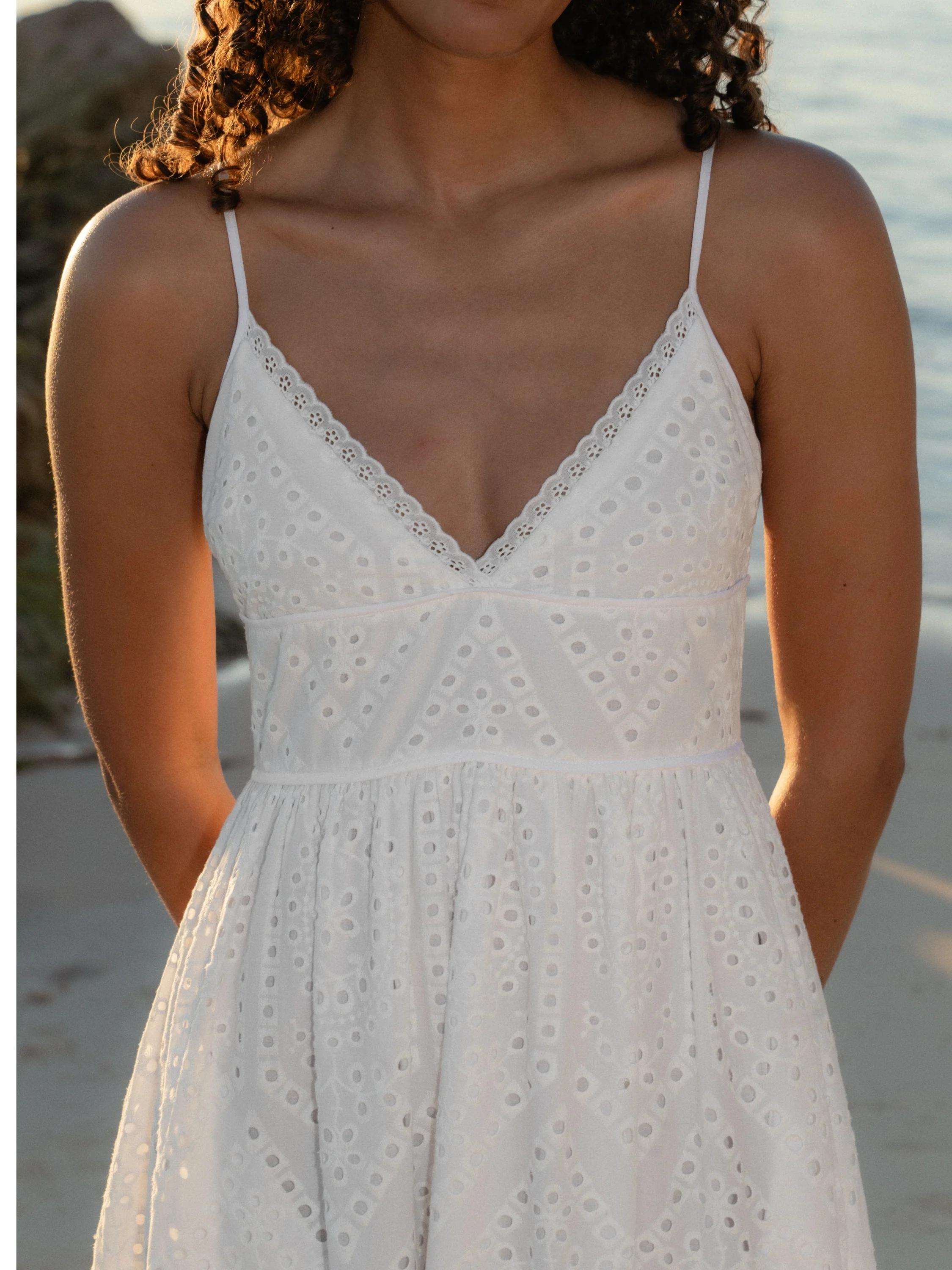 TRINI COTTON EYELET MAXI DRESS - Image 4