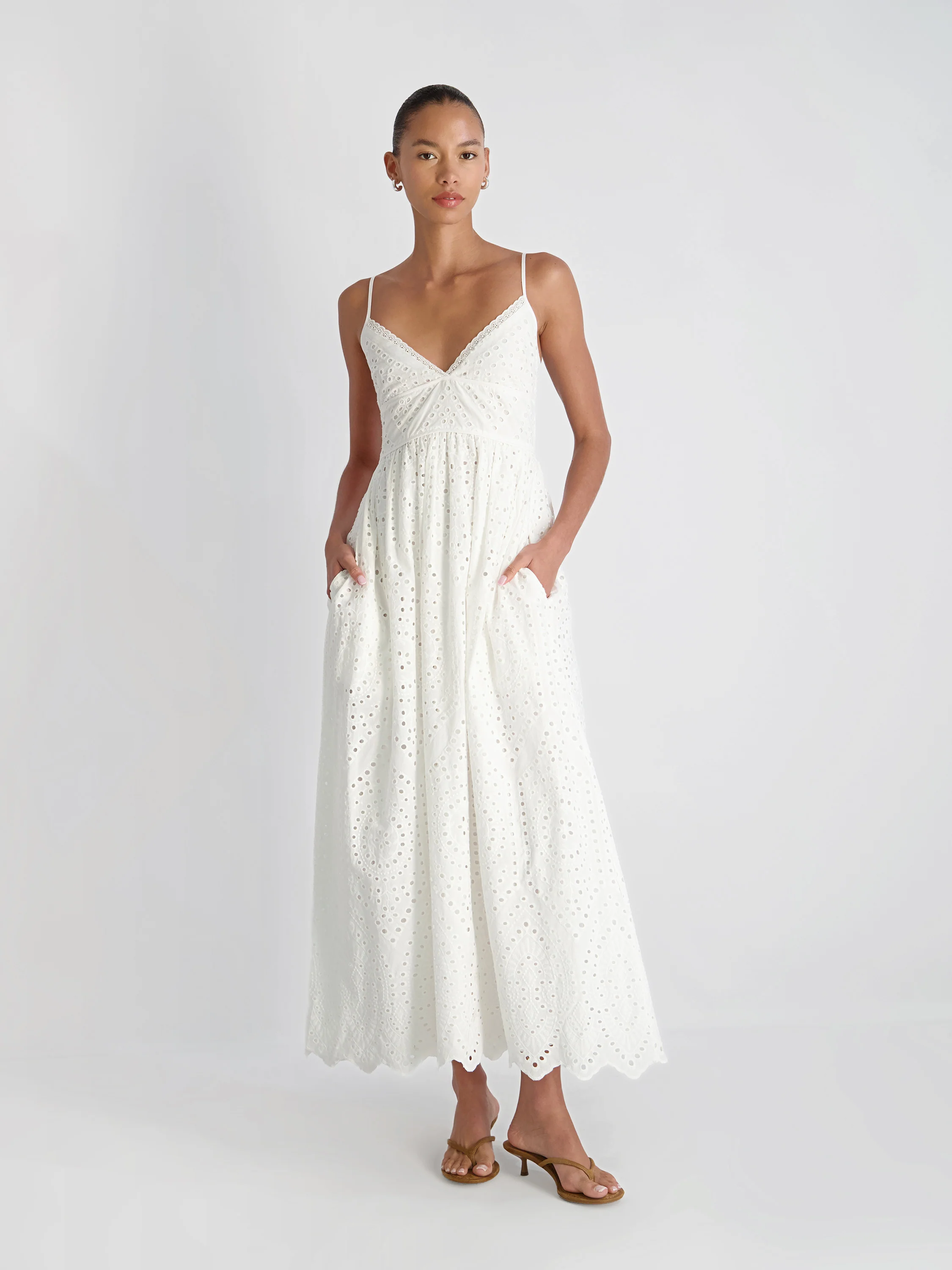 TRINI COTTON EYELET MAXI DRESS - Image 7