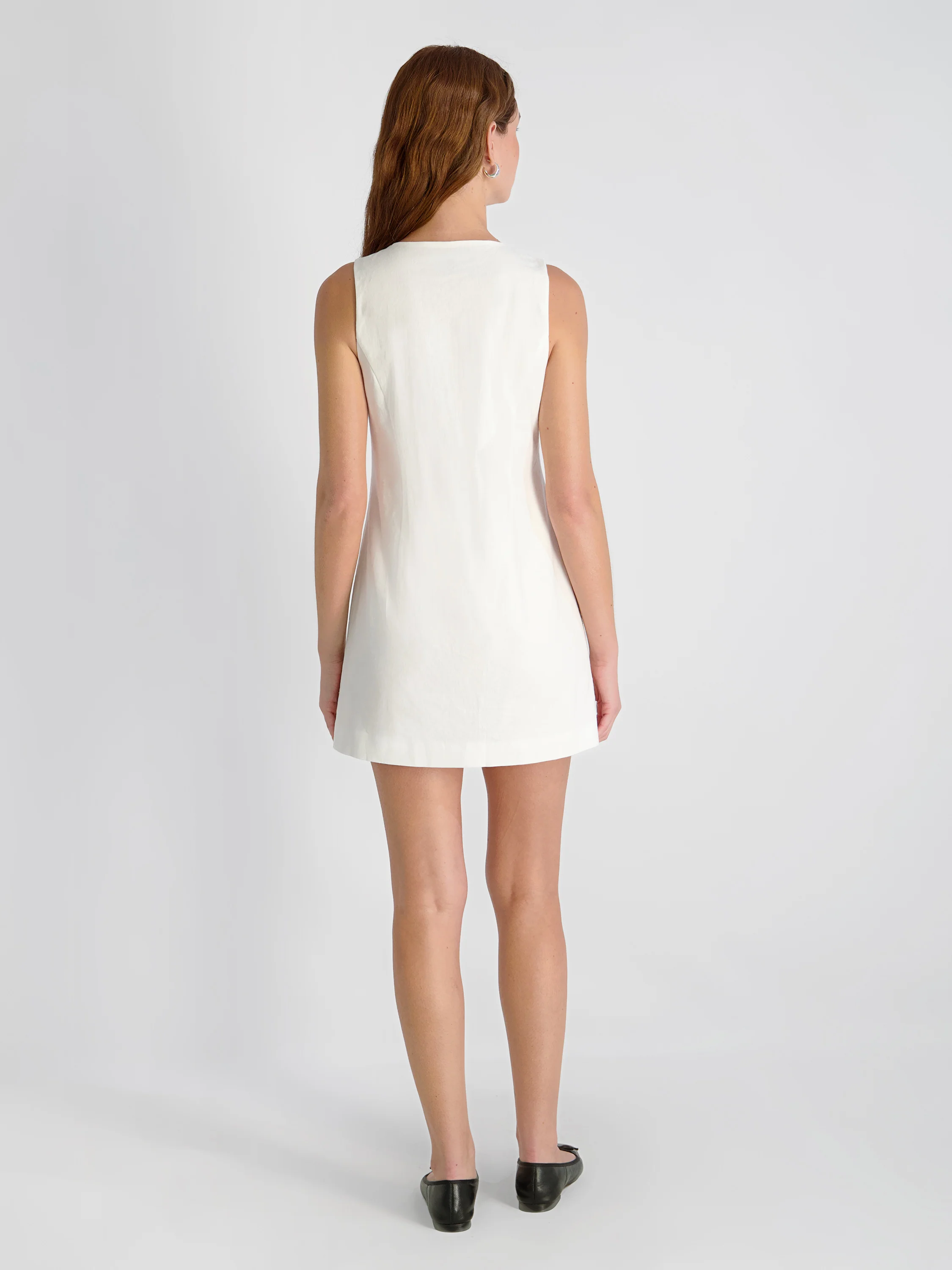 ASPEN LINEN SLEEVELESS A-LINE DRESS - Image 3