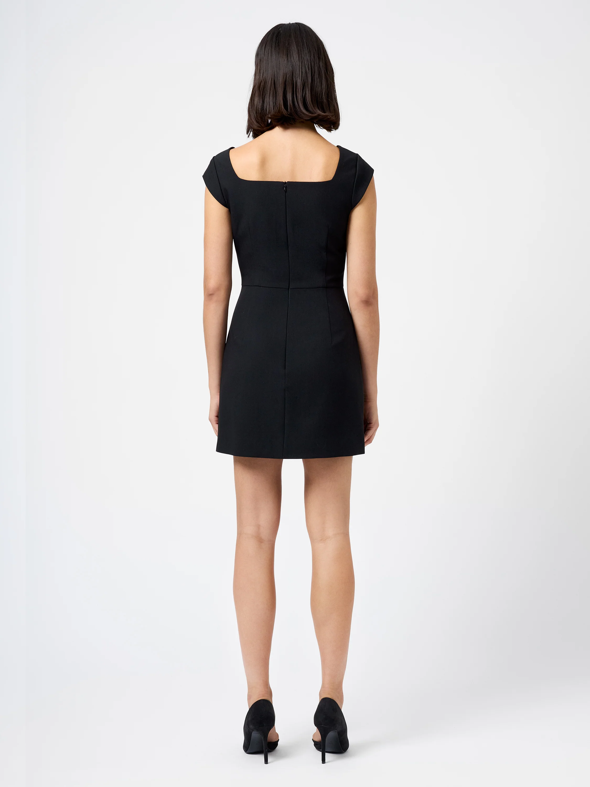 AZRA TWILL SQUARE NECK MINI DRESS - Image 5