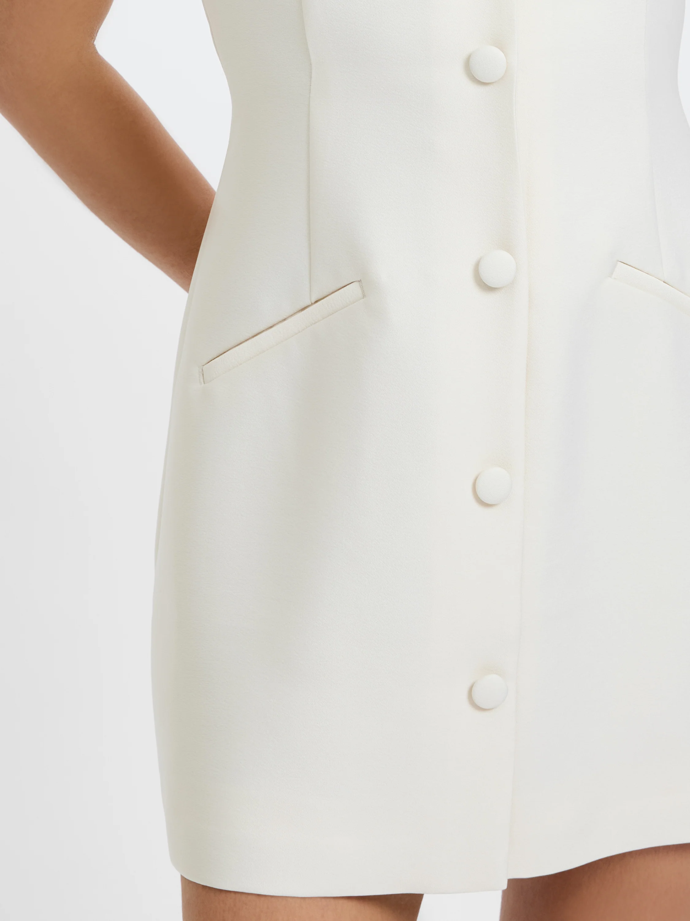 STRUCTURED TAFFETA MINI DRESS - Image 3