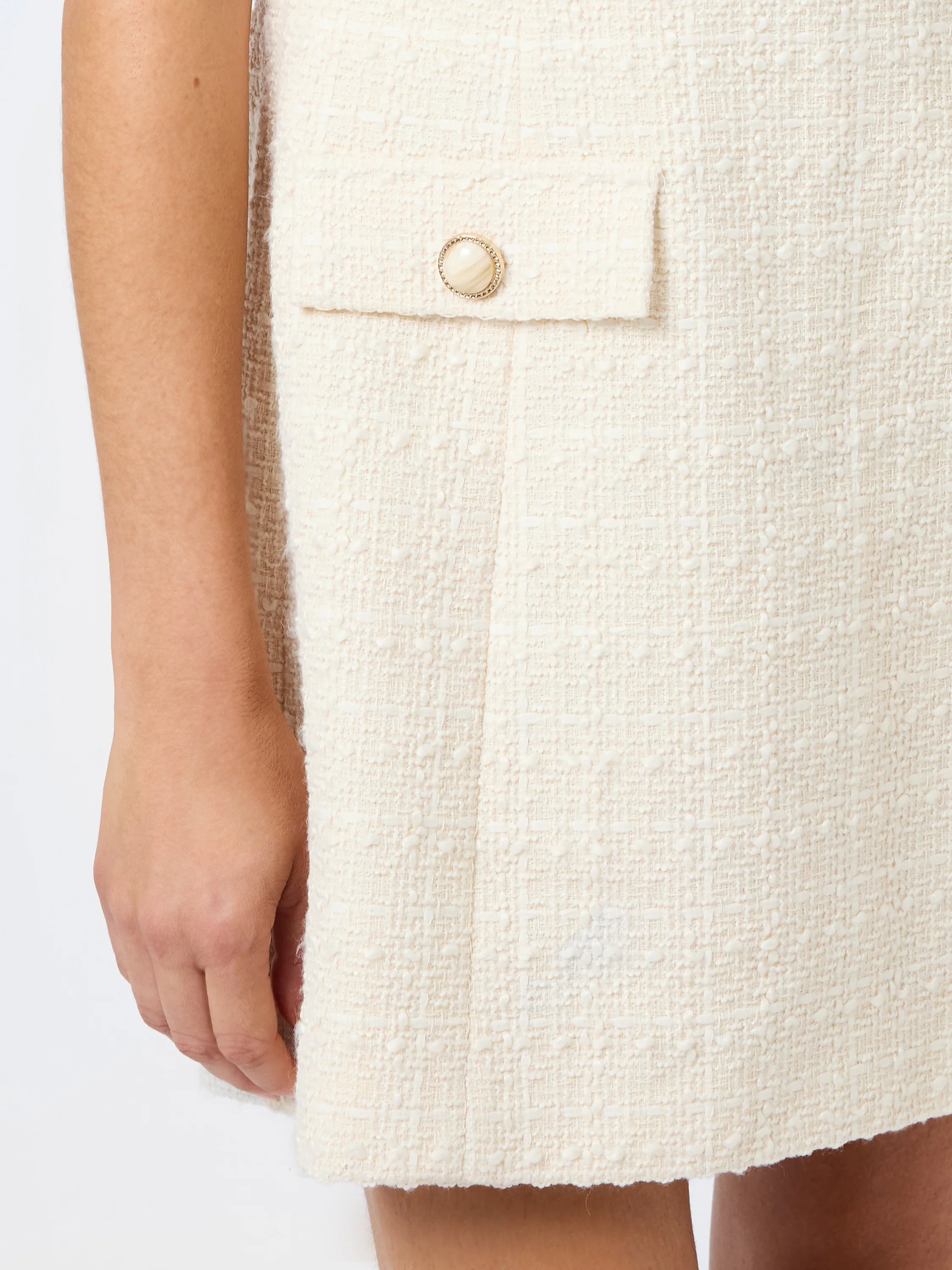 STRUCTURED TWEED MINI DRESS - Image 3