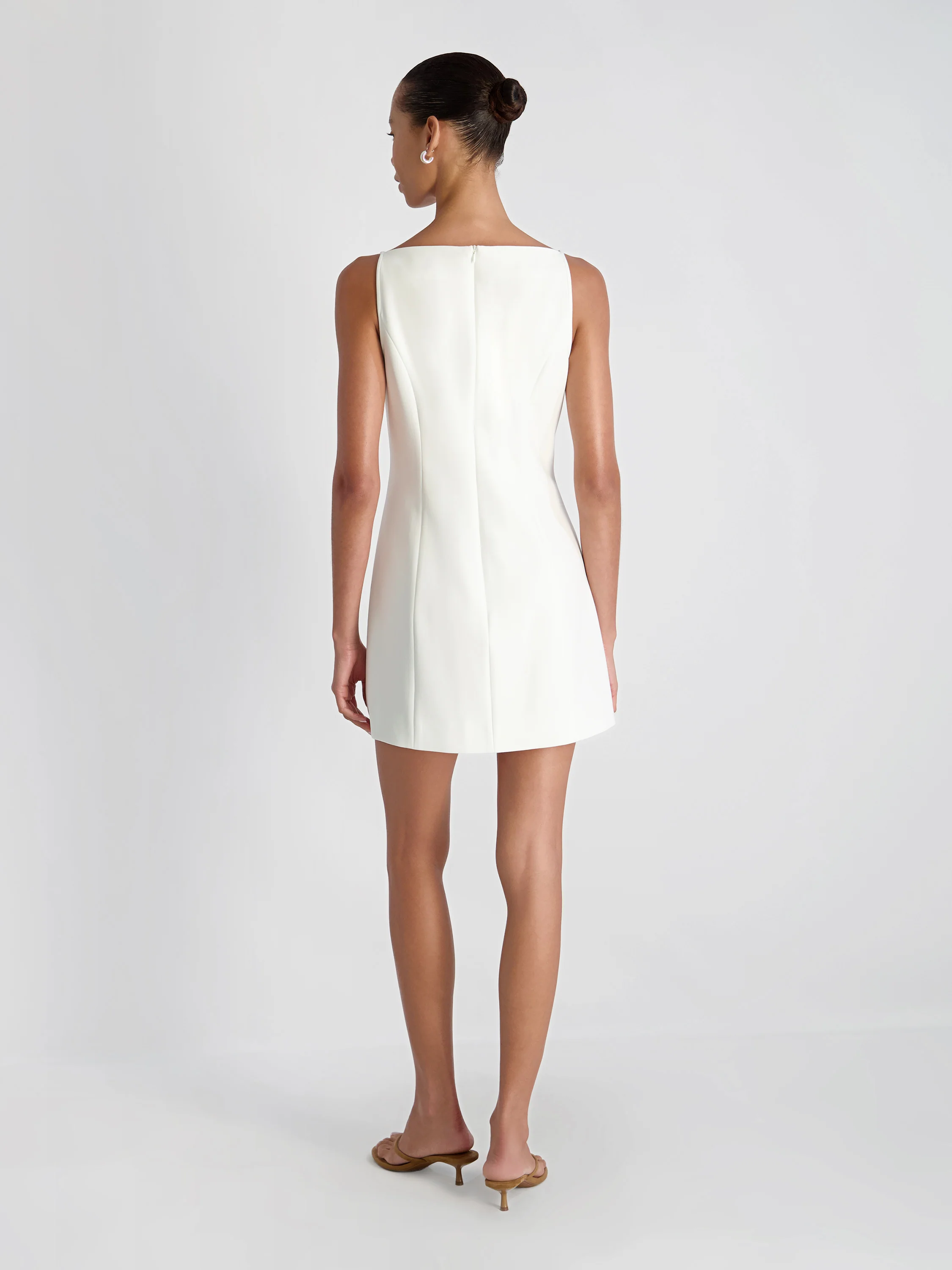 AZRA TWILL SQUARE NECK DRESS - Image 3