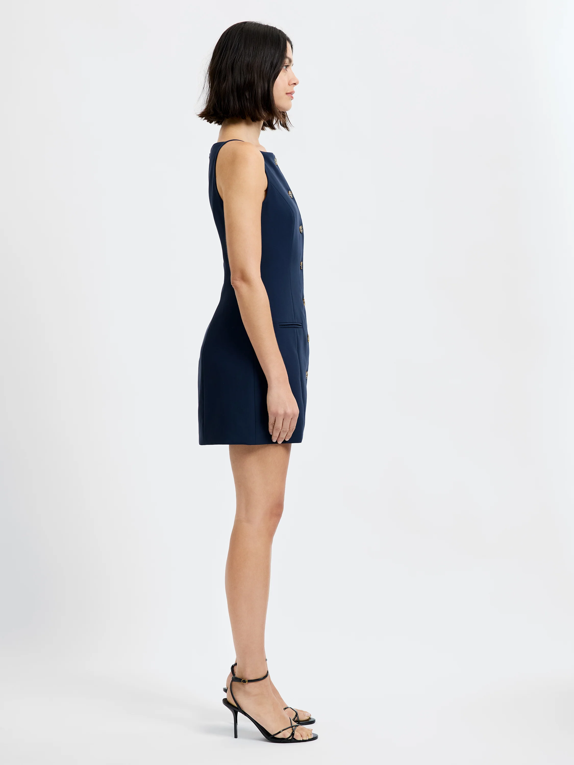 AZRA TWILL SQUARE NECK DRESS - Image 5