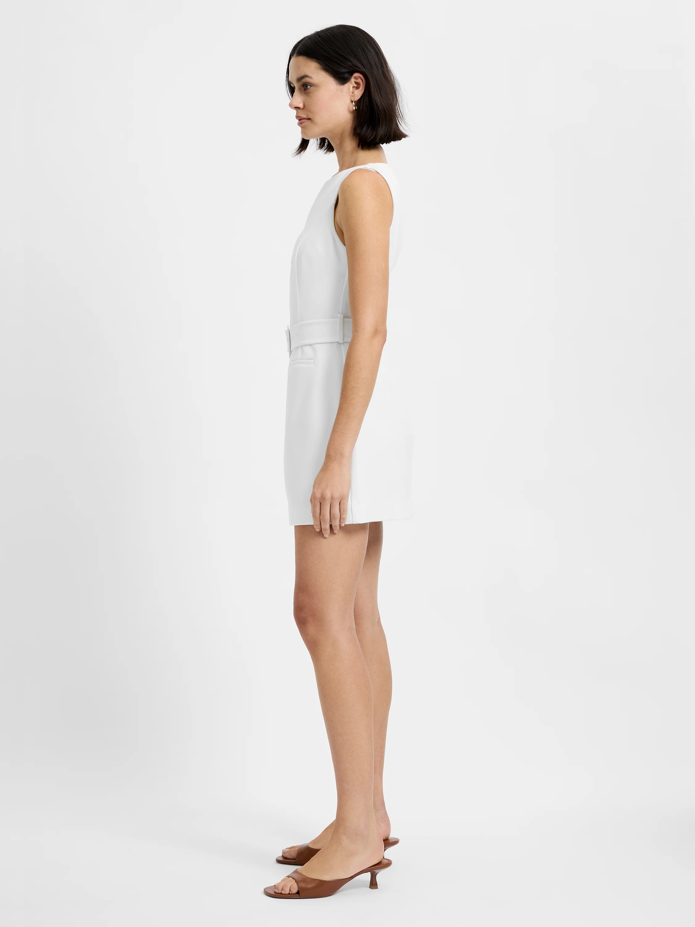AZRA TWILL BELTED MINI DRESS - Image 5
