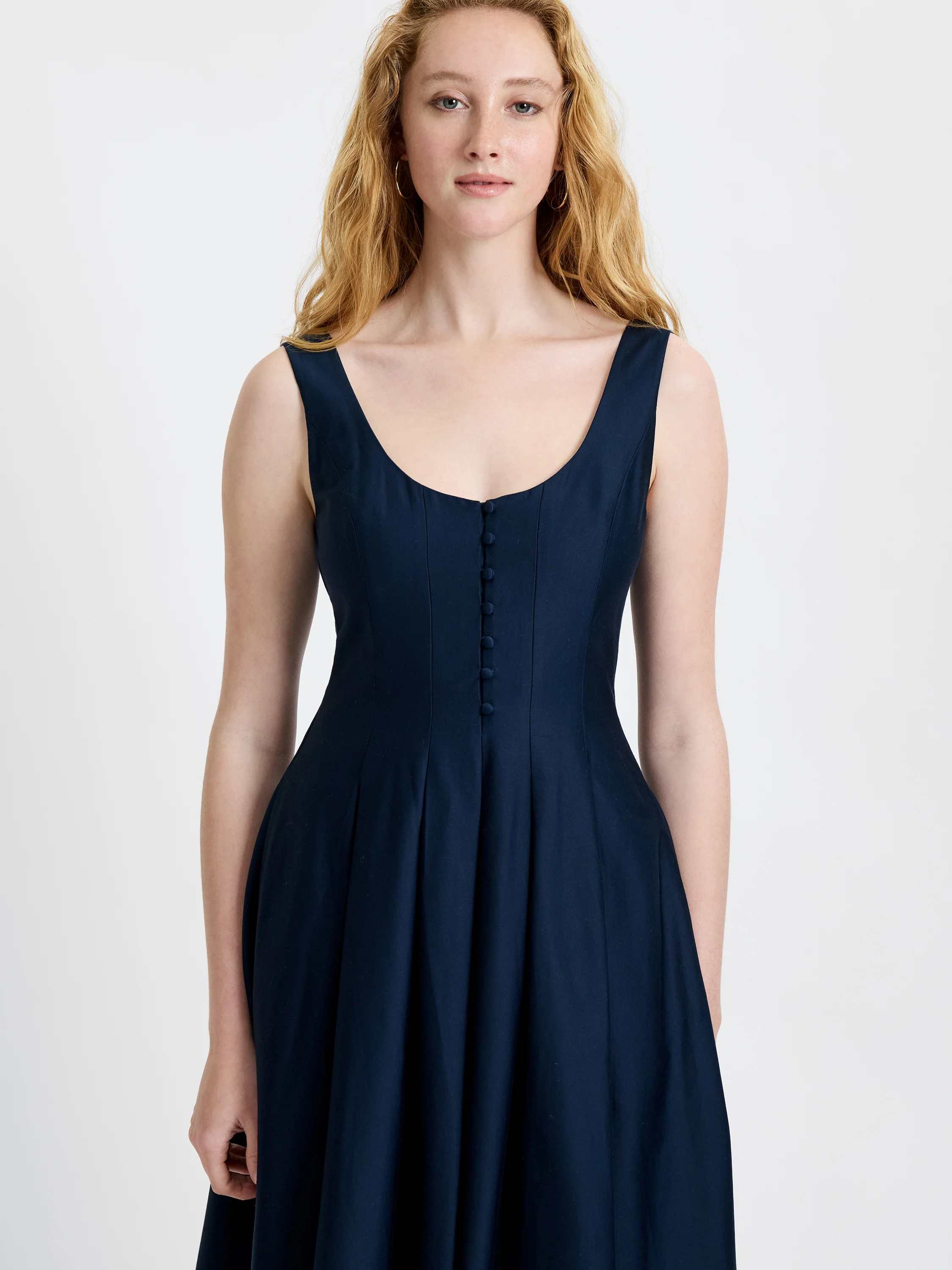 COTTON SATEEN MIDI DRESS - Image 2