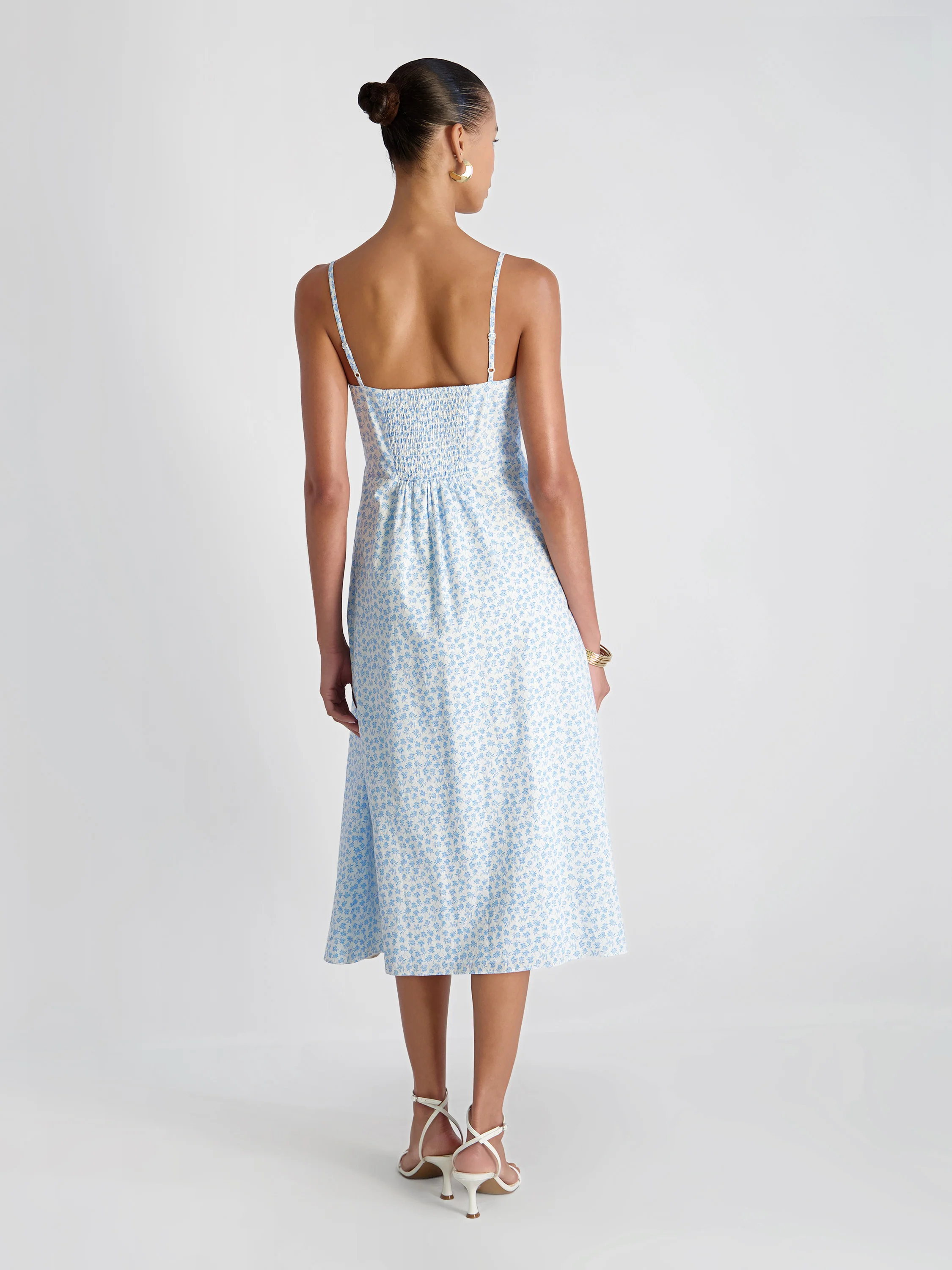 RHODES POPLIN STACEY FLEUR MIDI DRESS - Image 3