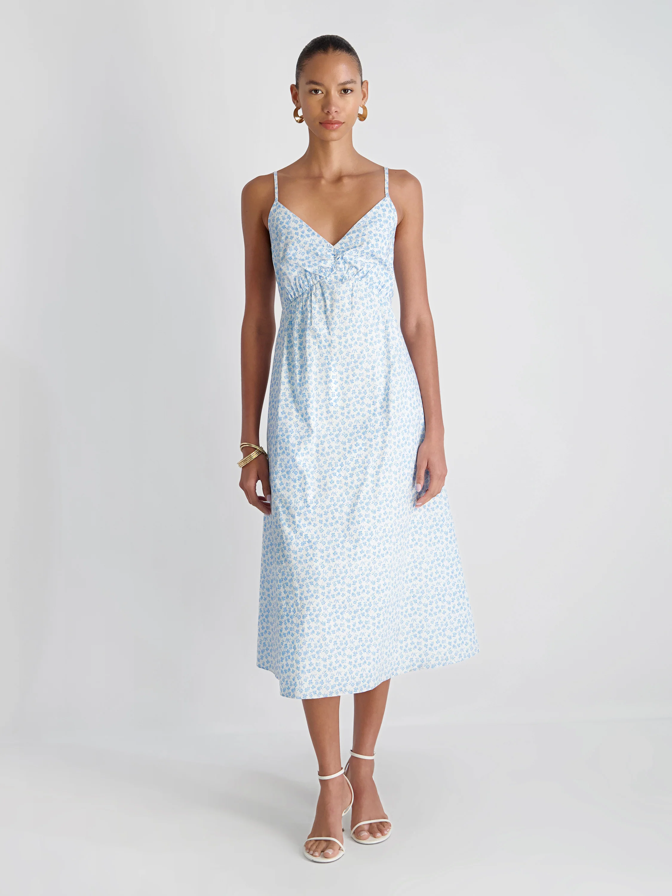 RHODES POPLIN STACEY FLEUR MIDI DRESS - Image 5