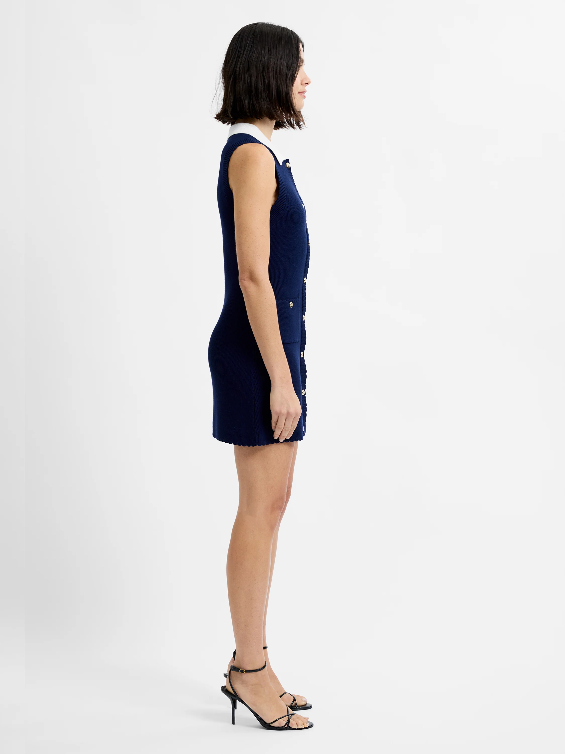 BENNET RIB KNIT CONTRAST DRESS - Image 5