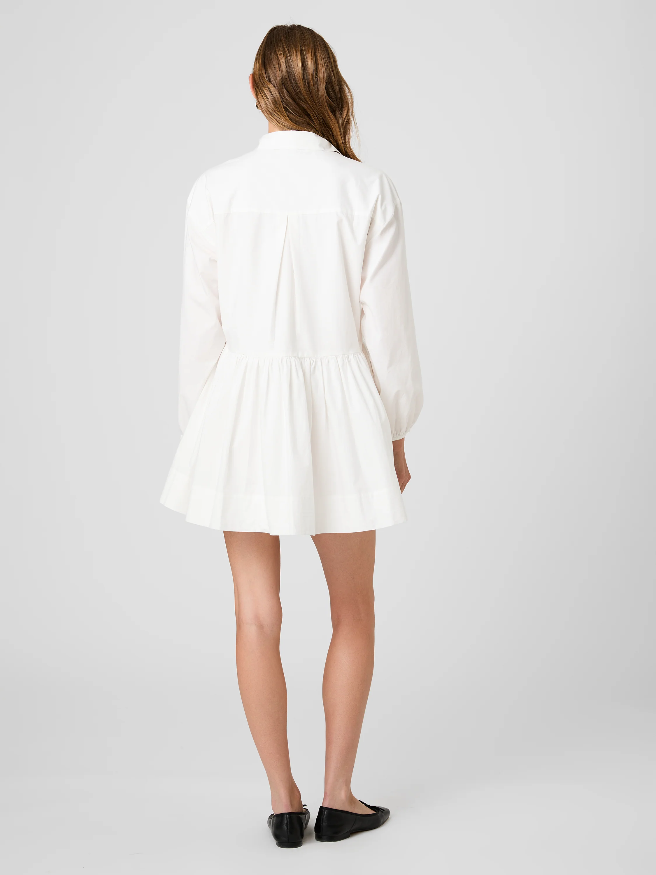 CAMBRIA COTTON FLARE MINI LONG SLEEVE DRESS - Image 6