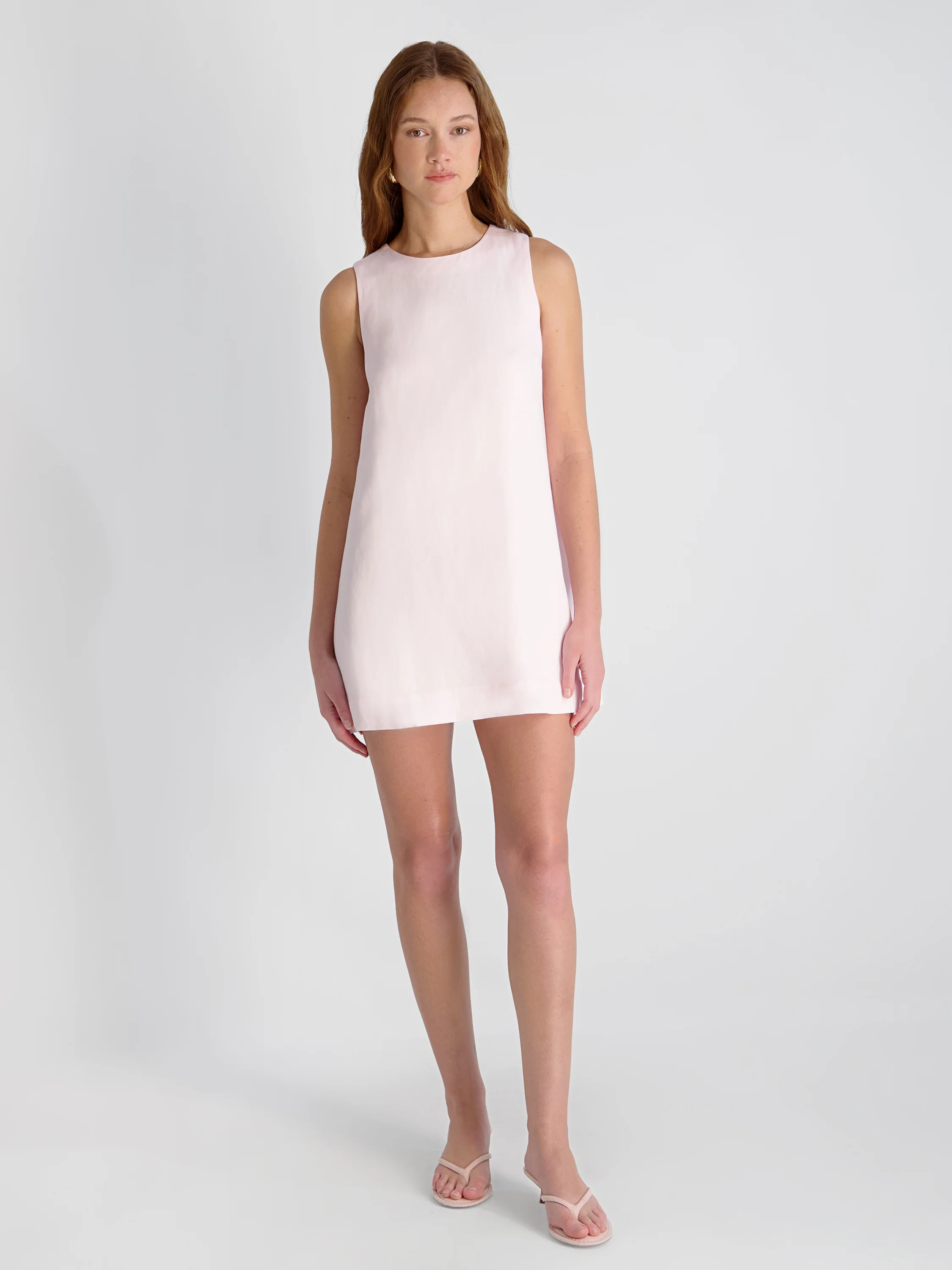 COOPER LINEN SLEEVELESS MINI DRESS - Image 4