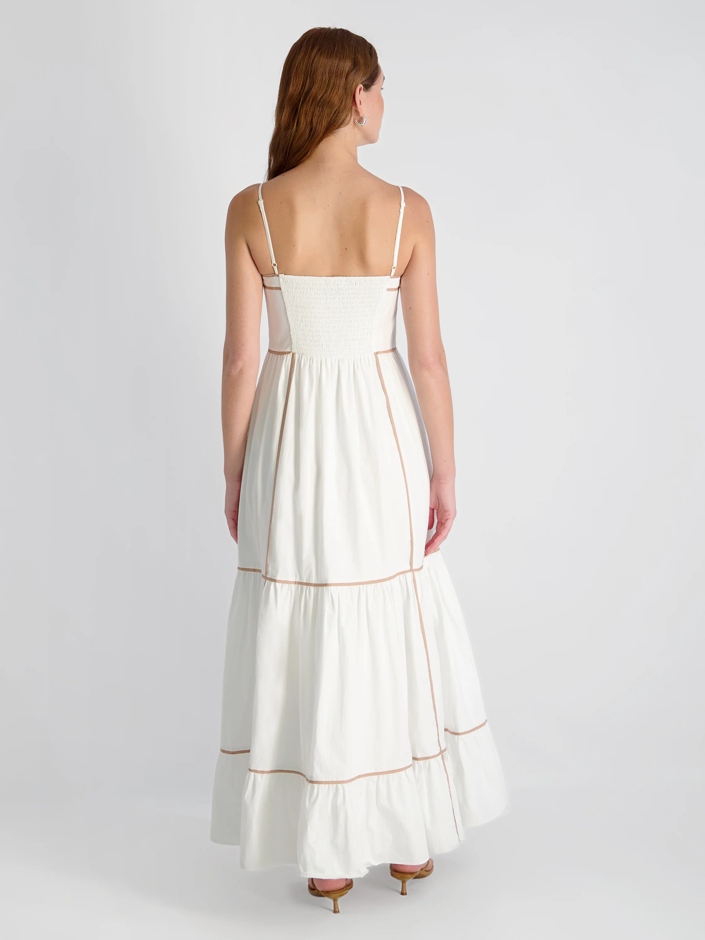 CAMBRIA COTTON CONTRAST TRIM MAXI DRESS - Image 3
