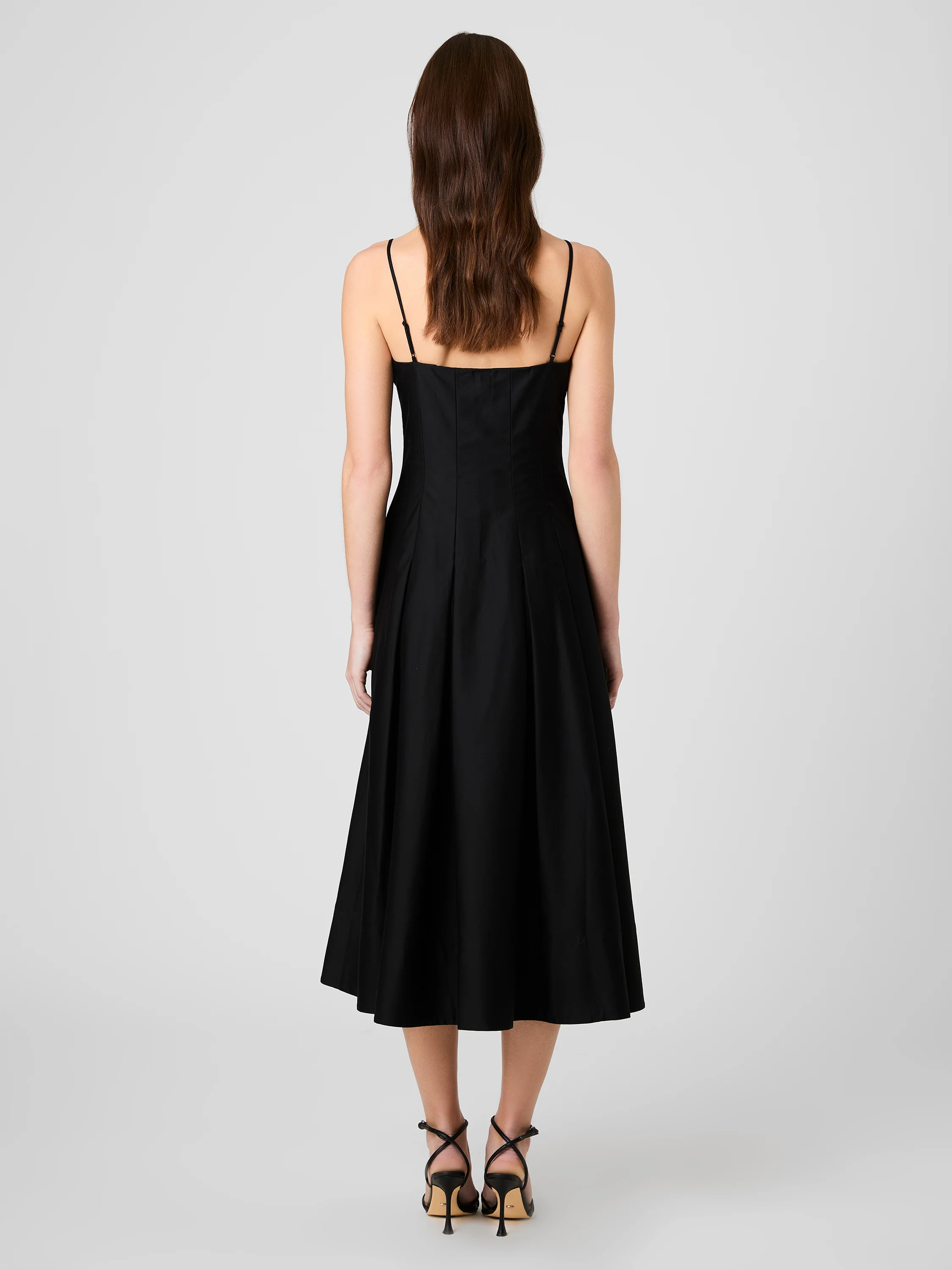 COTTON SATEEN PLEATED MIDI DRESS - Image 4