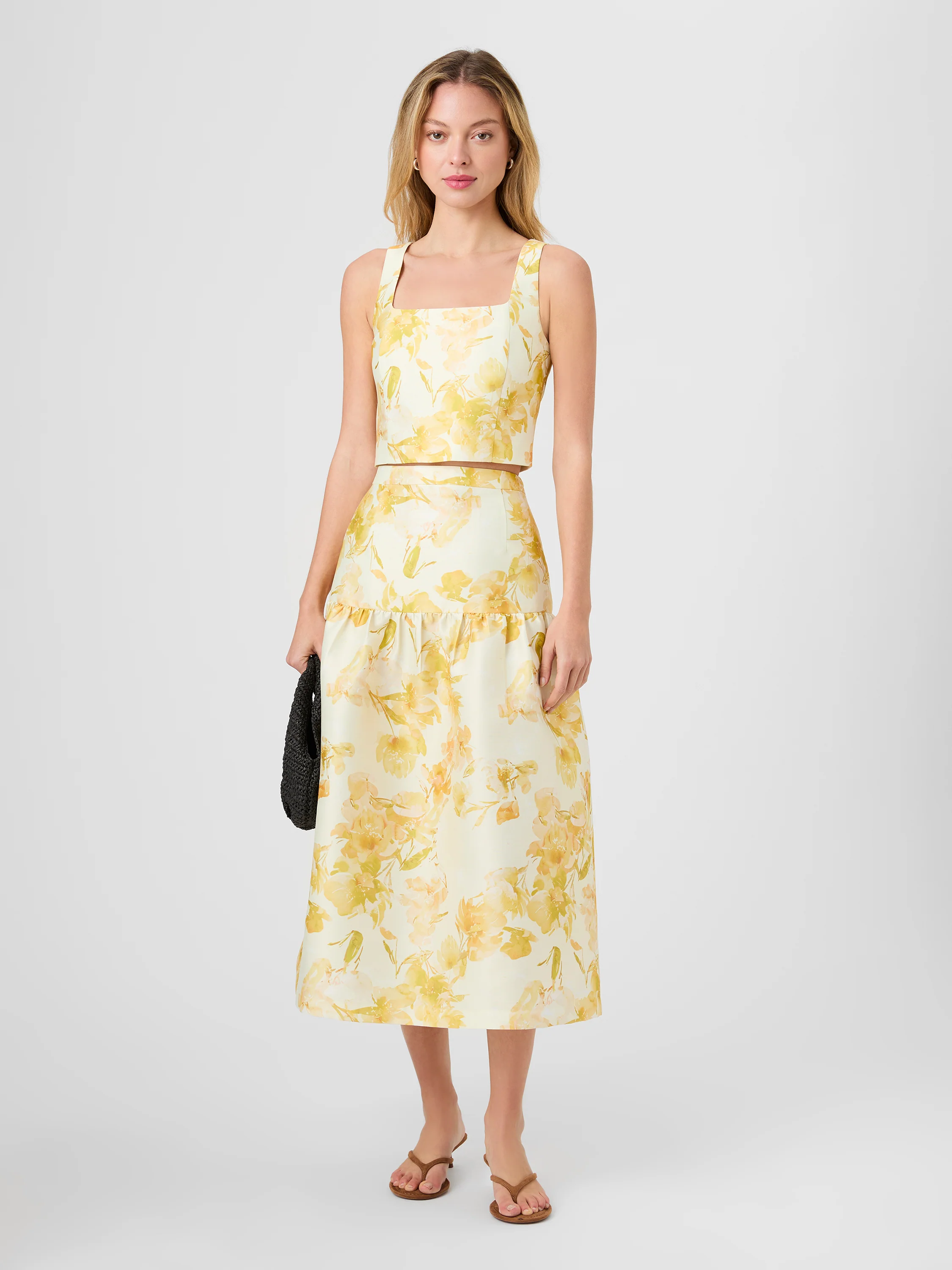 STRUCTURED TAFFETA SOPHIE FLEUR CROPPED TOP - Image 2