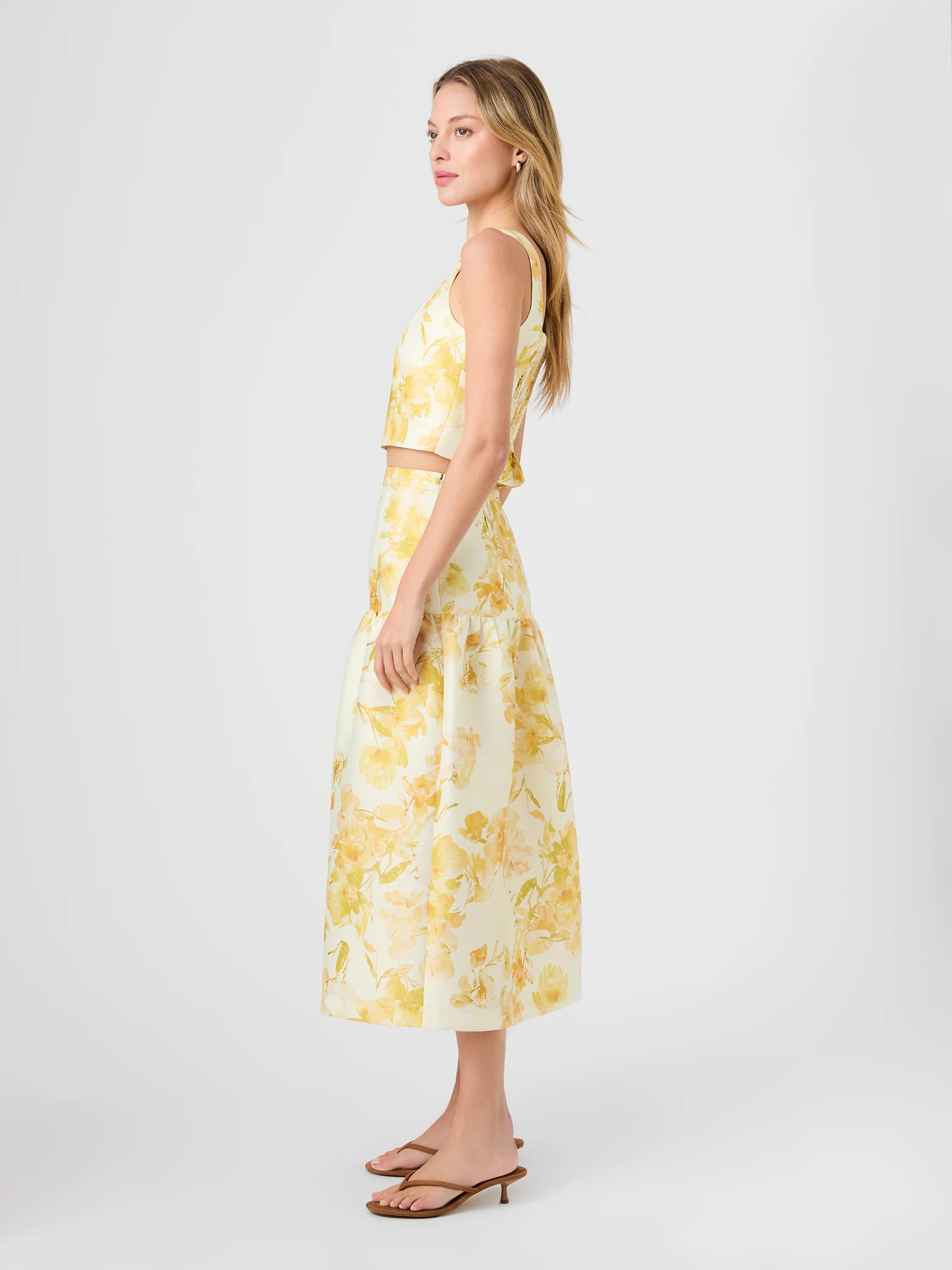 STRUCTURED TAFFETA SOPHIE FLEUR CROPPED TOP - Image 6