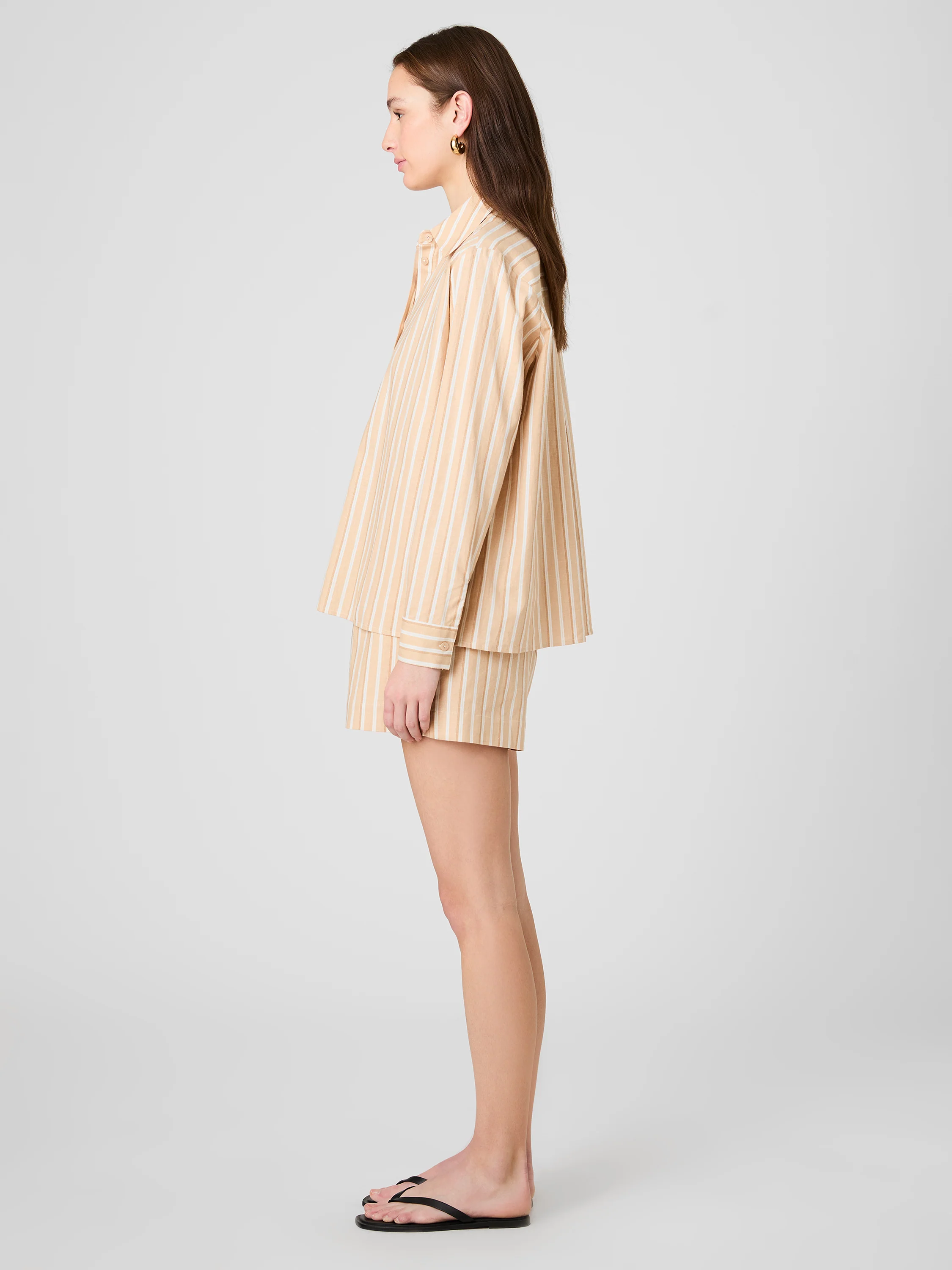 ASPEN LINEN SANDLOT STRIPE BUTTON DOWN SHIRT - Image 3