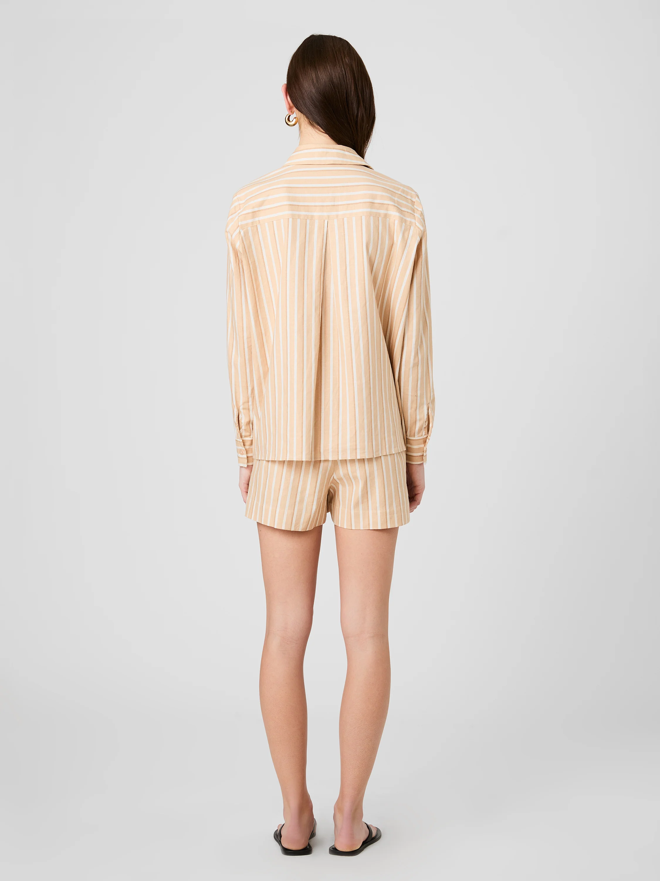 ASPEN LINEN SANDLOT STRIPE BUTTON DOWN SHIRT - Image 5
