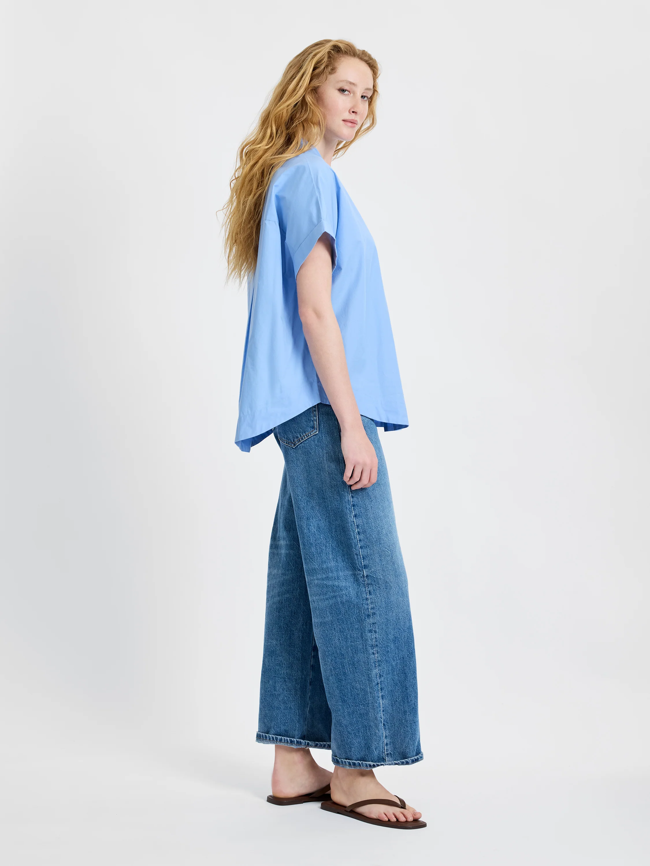 POPLIN COLLAR SHORT SLEEVE PULLOVER - Image 4