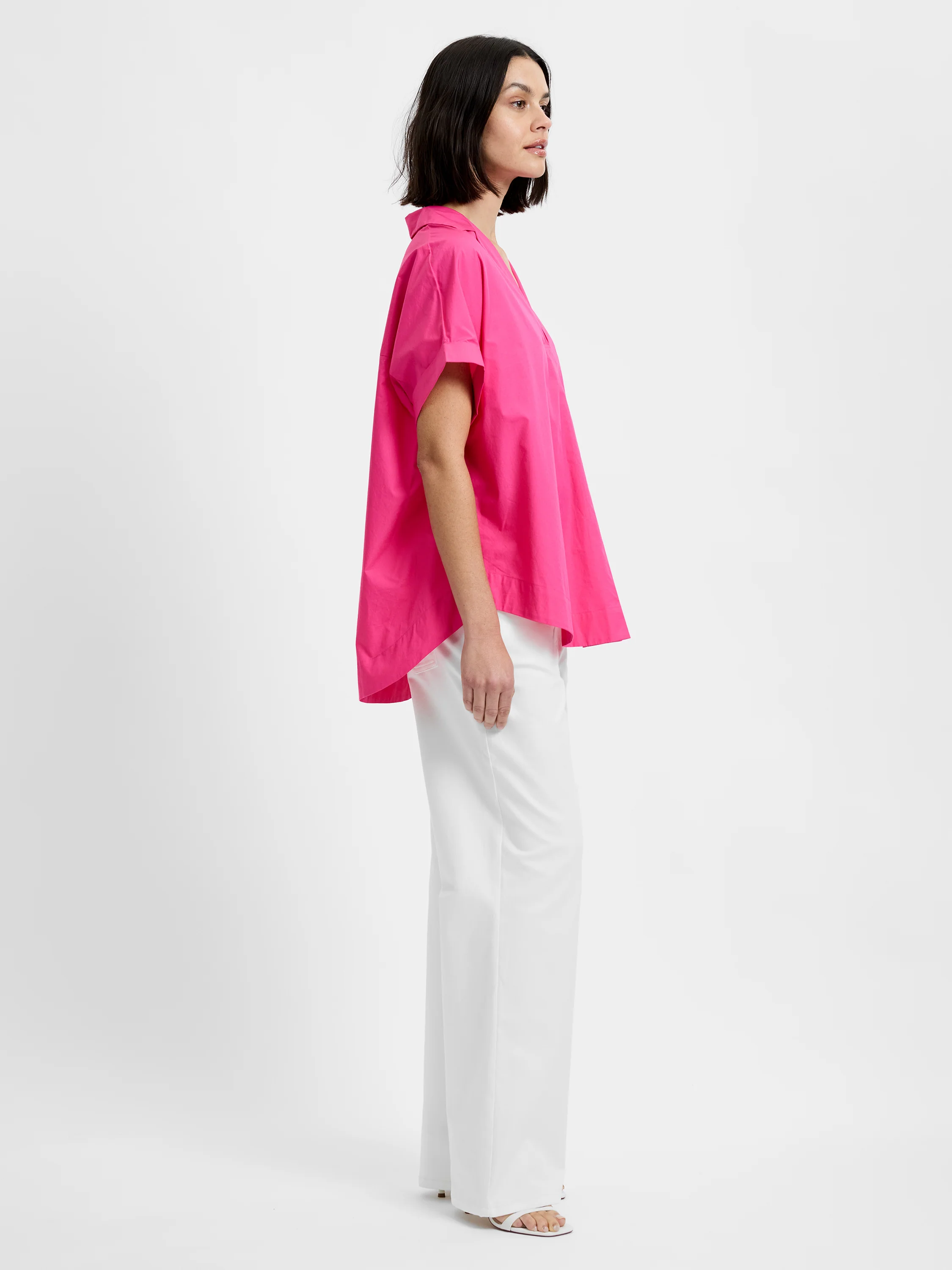POPLIN COLLAR SHORT SLEEVE PULLOVER - Image 4