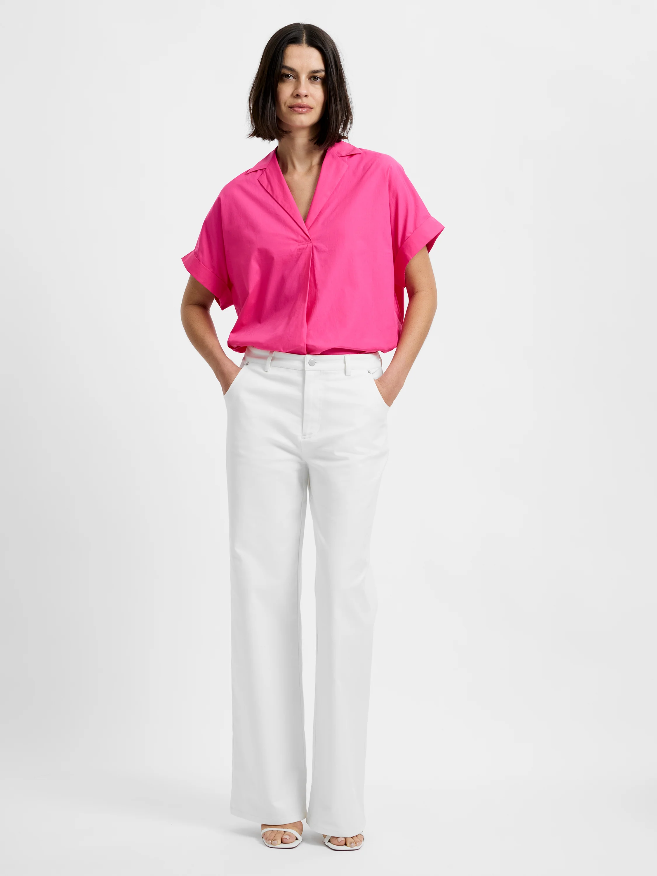 POPLIN COLLAR SHORT SLEEVE PULLOVER - Image 5