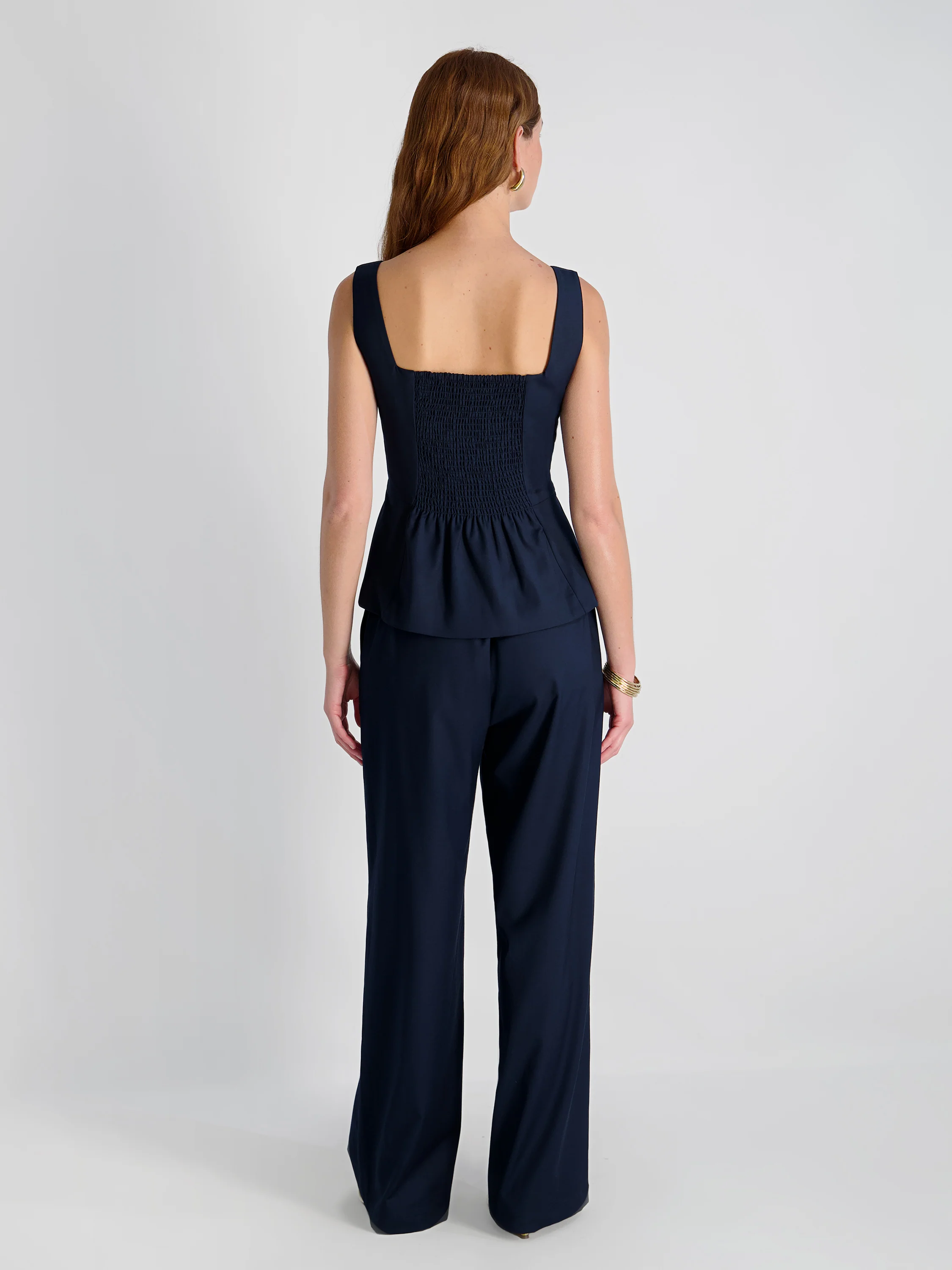 LIGHTWEIGHT TWILL SQUARE NECK SLEEVELESS TOP - Image 3