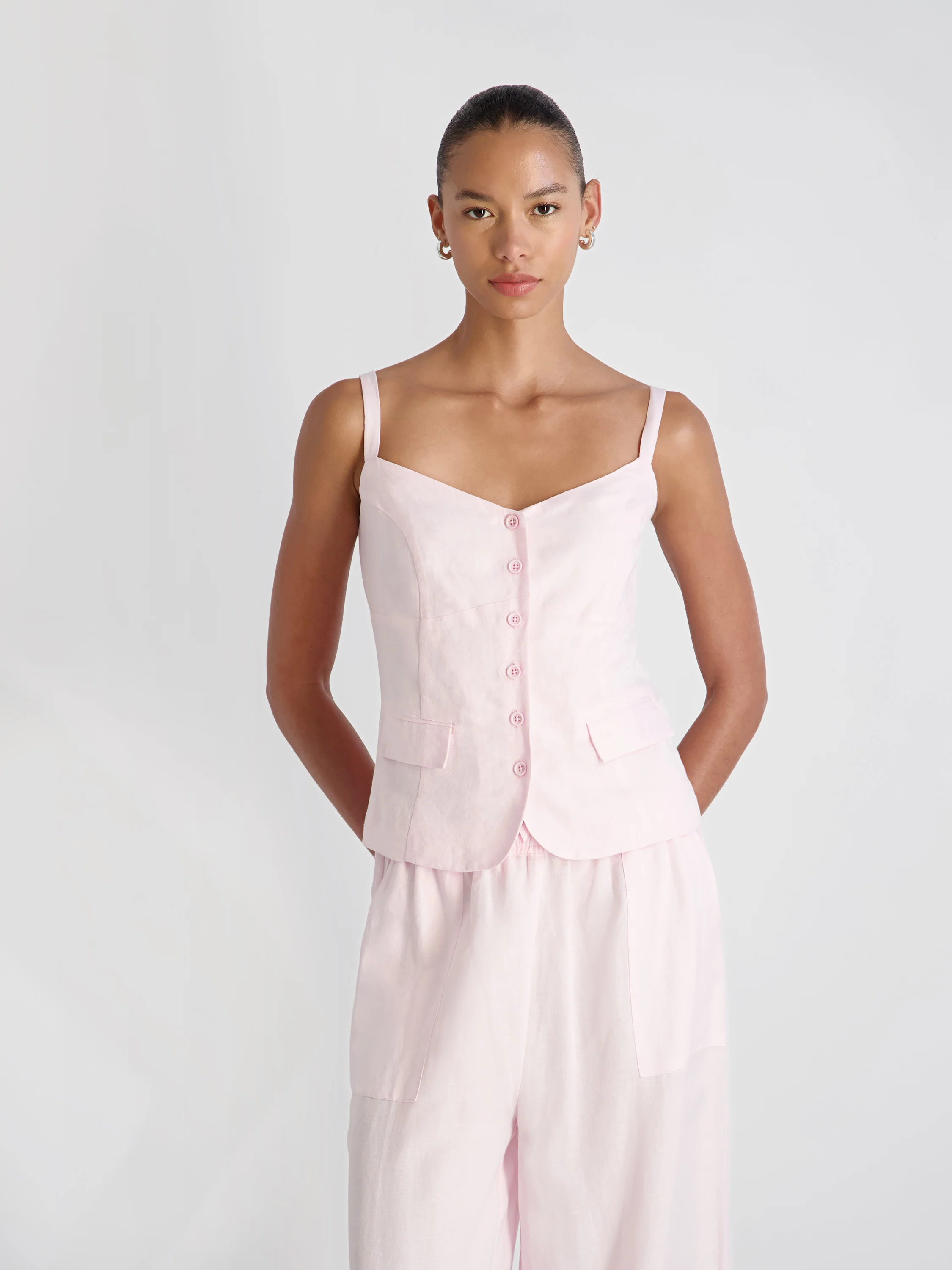 COOPER LINEN TAILORED CAMI - Image 2