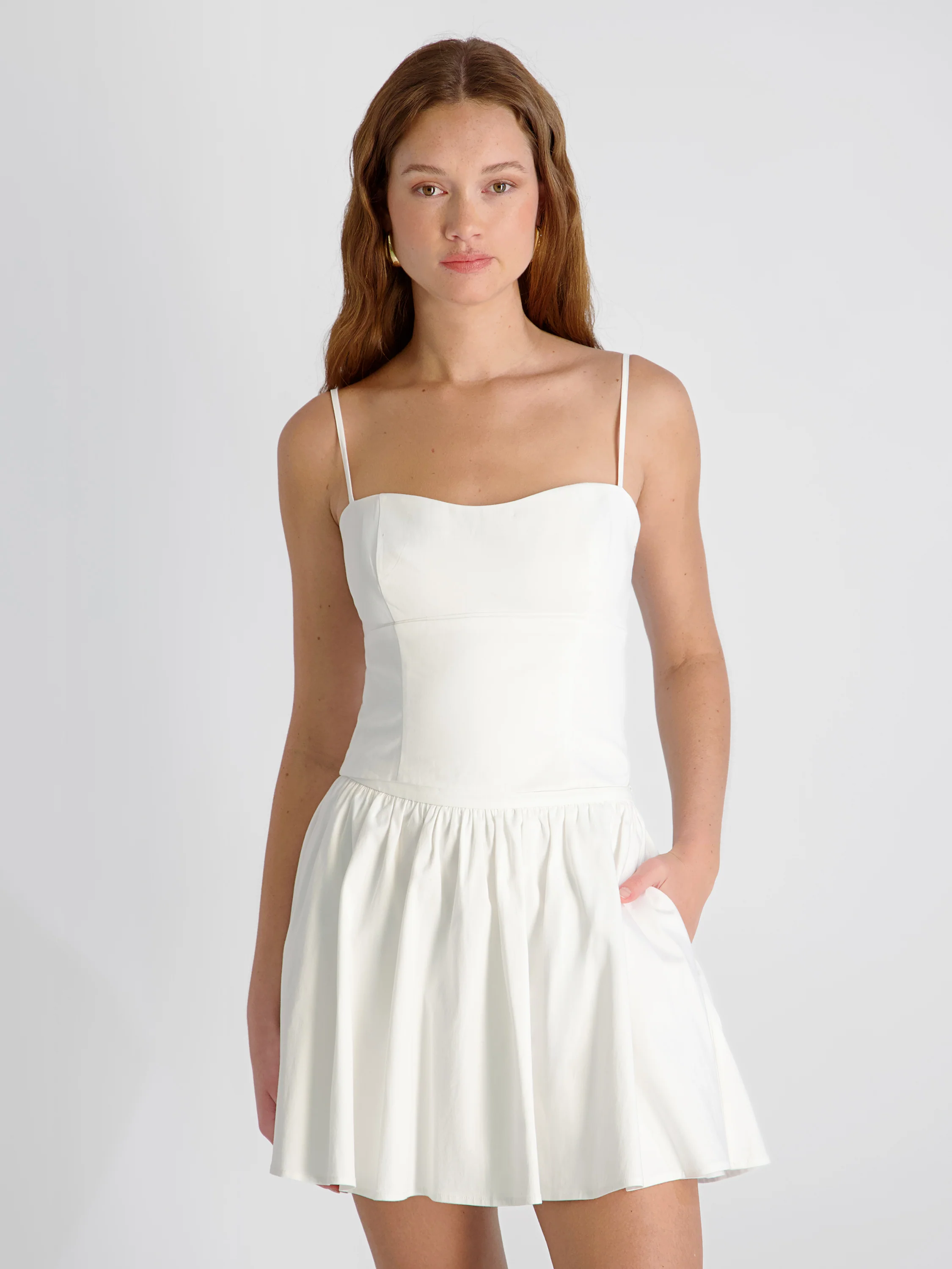 COTTON SATEEN BUSTIER CAMI - Image 3