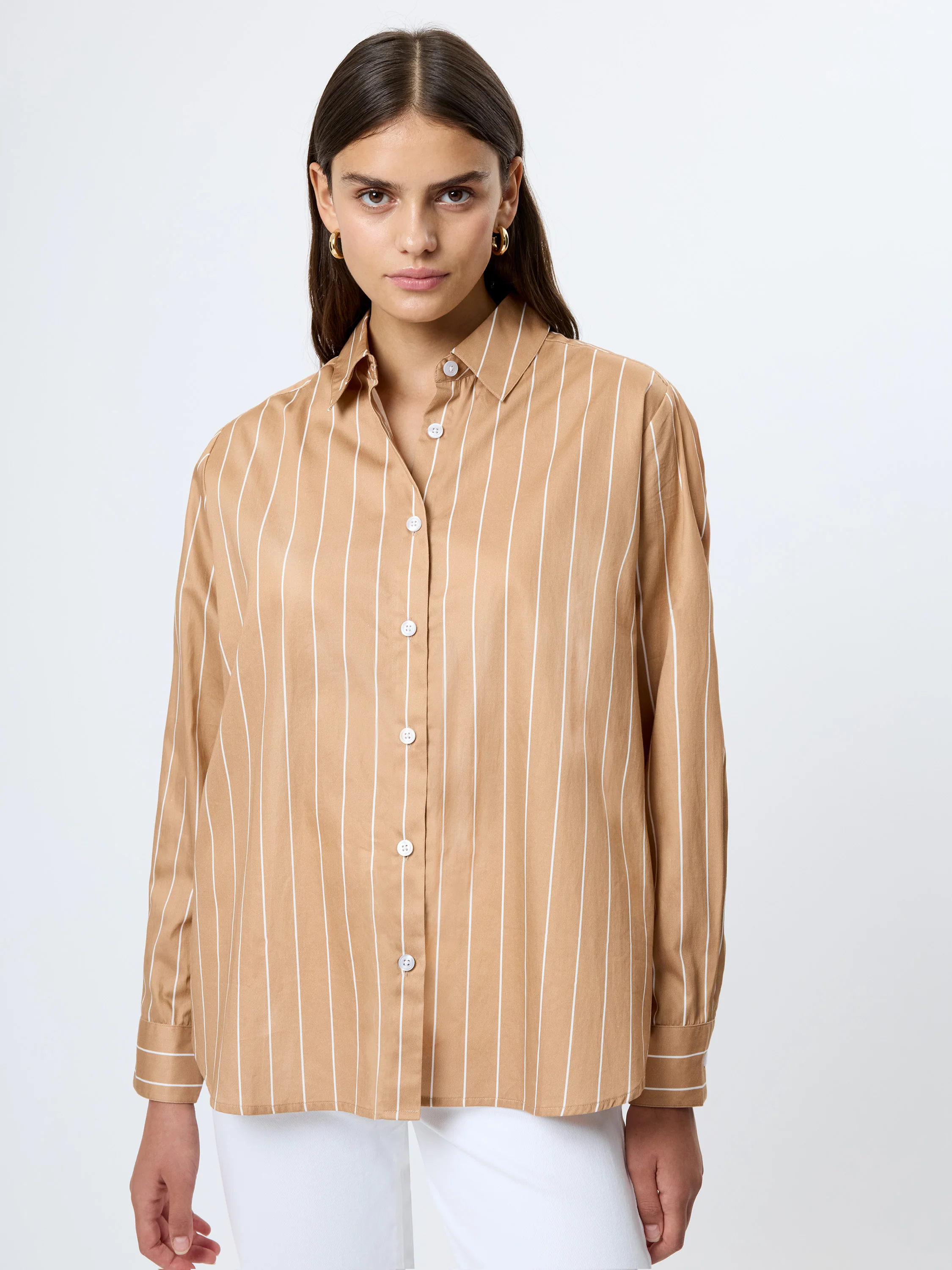 ALEXIS POPLIN FINE LINE SHIRT