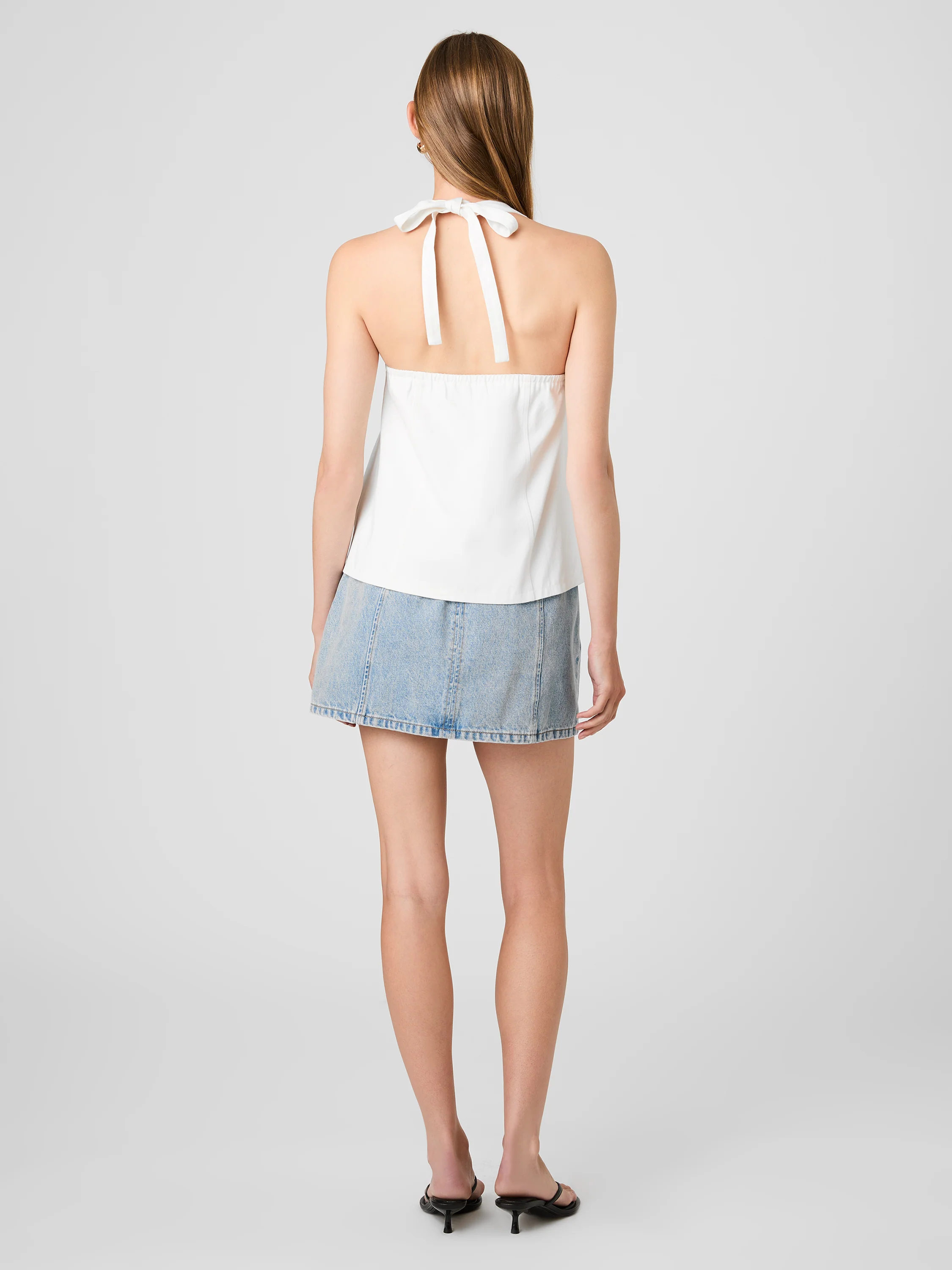 KELLER COTTON TWILL BOXY HALTER TOP - Image 4