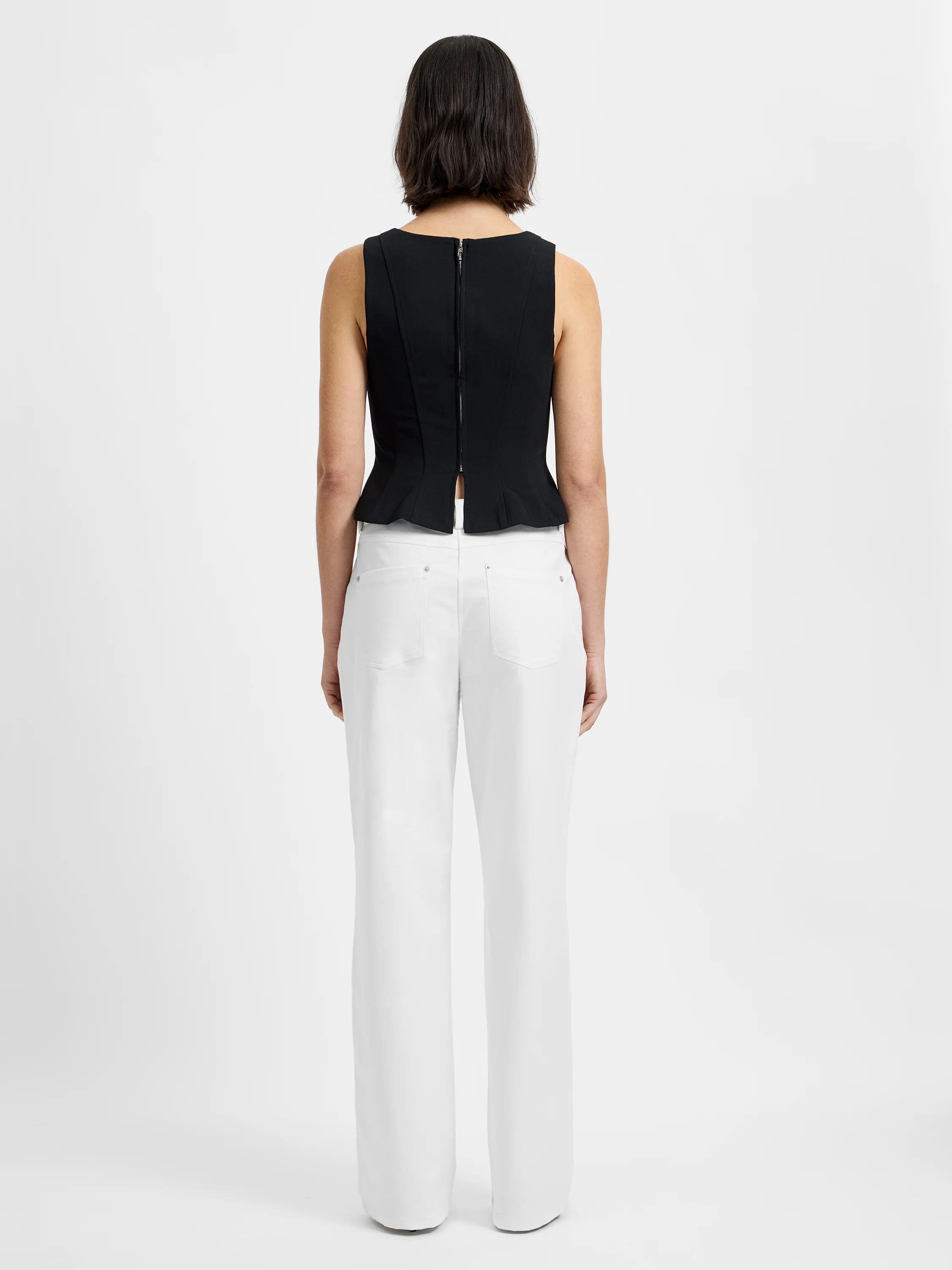 AZRA TWILL PEPLUM TOP - Image 3