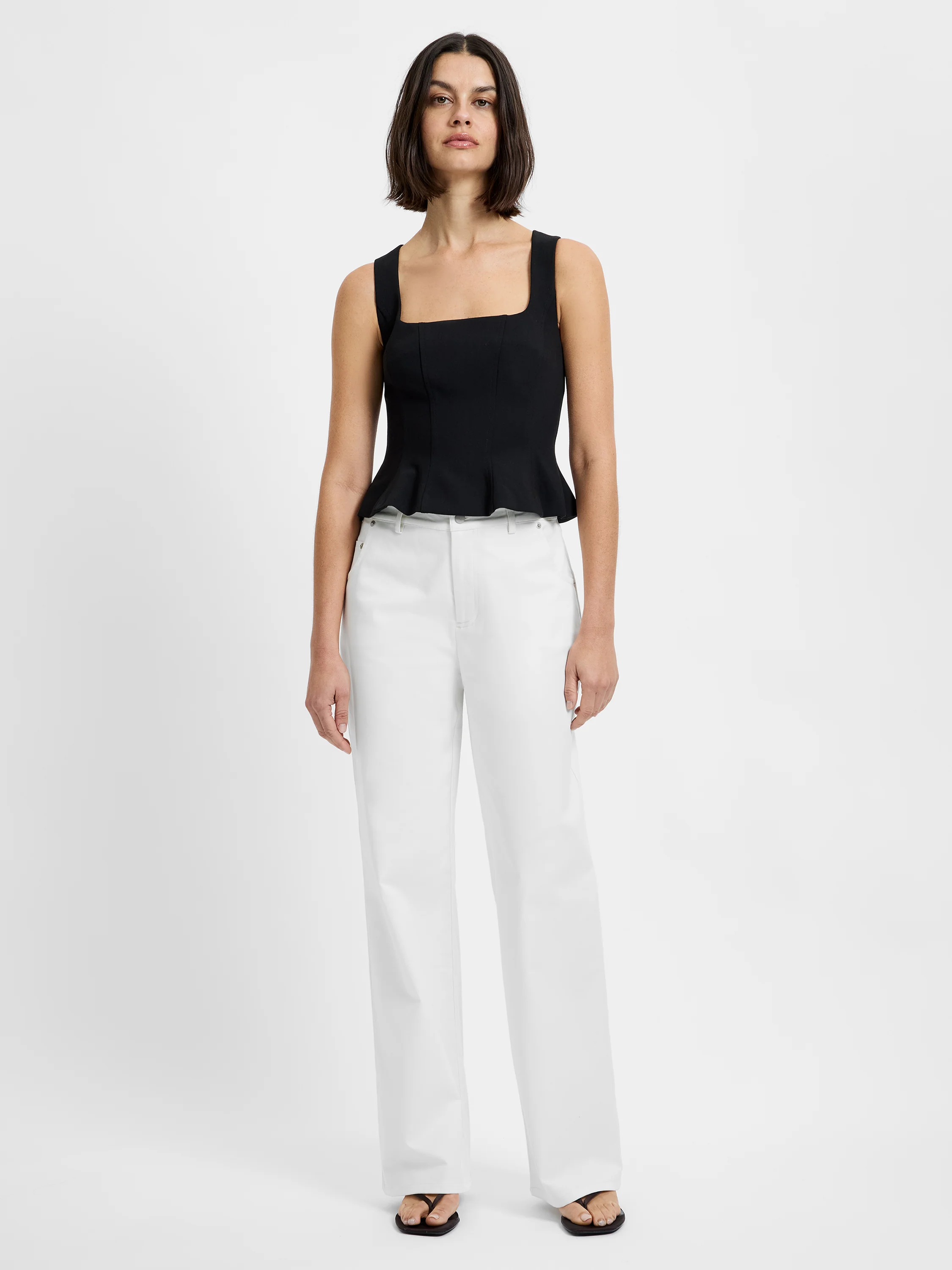 AZRA TWILL PEPLUM TOP - Image 4