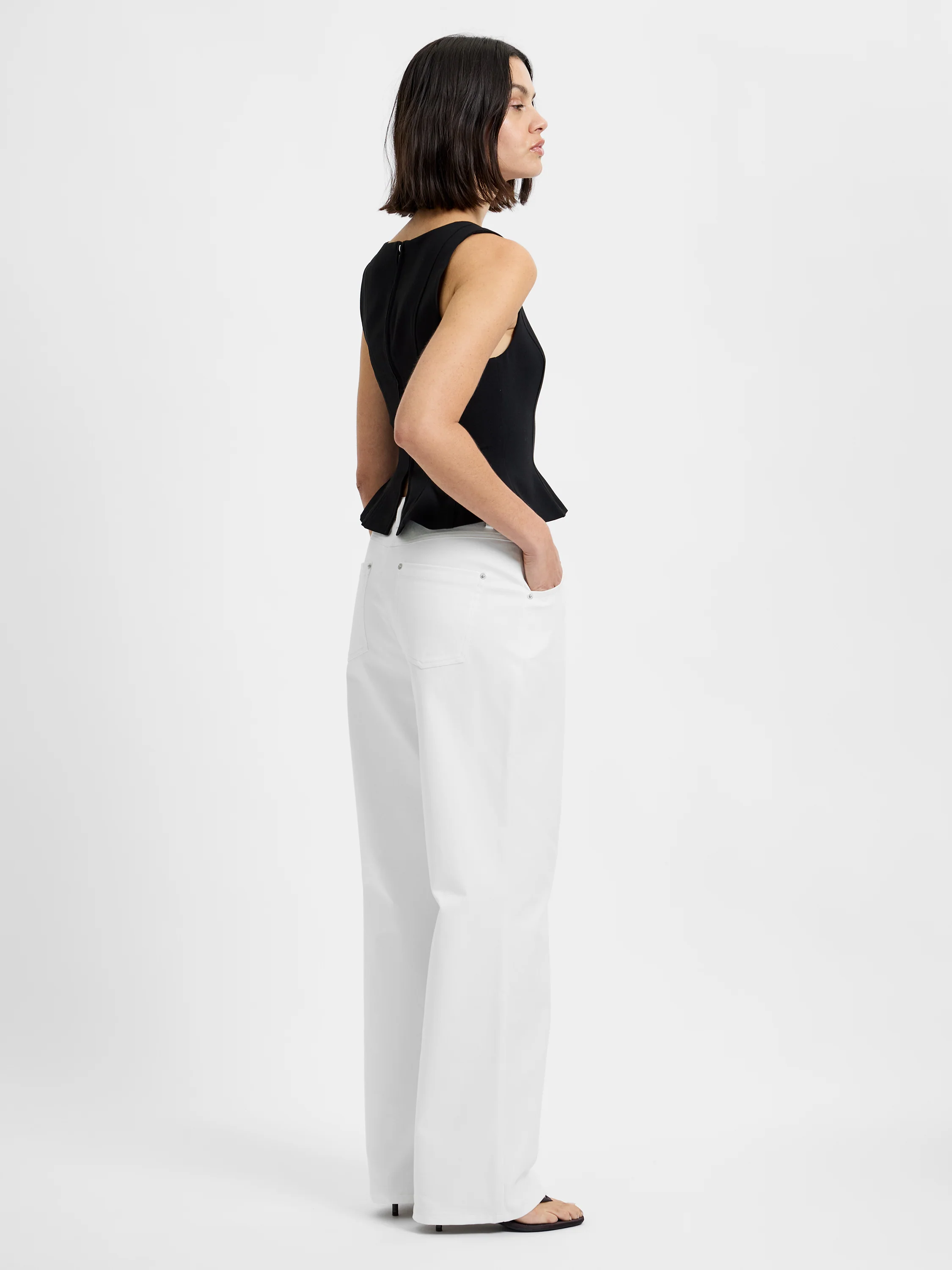 AZRA TWILL PEPLUM TOP - Image 5