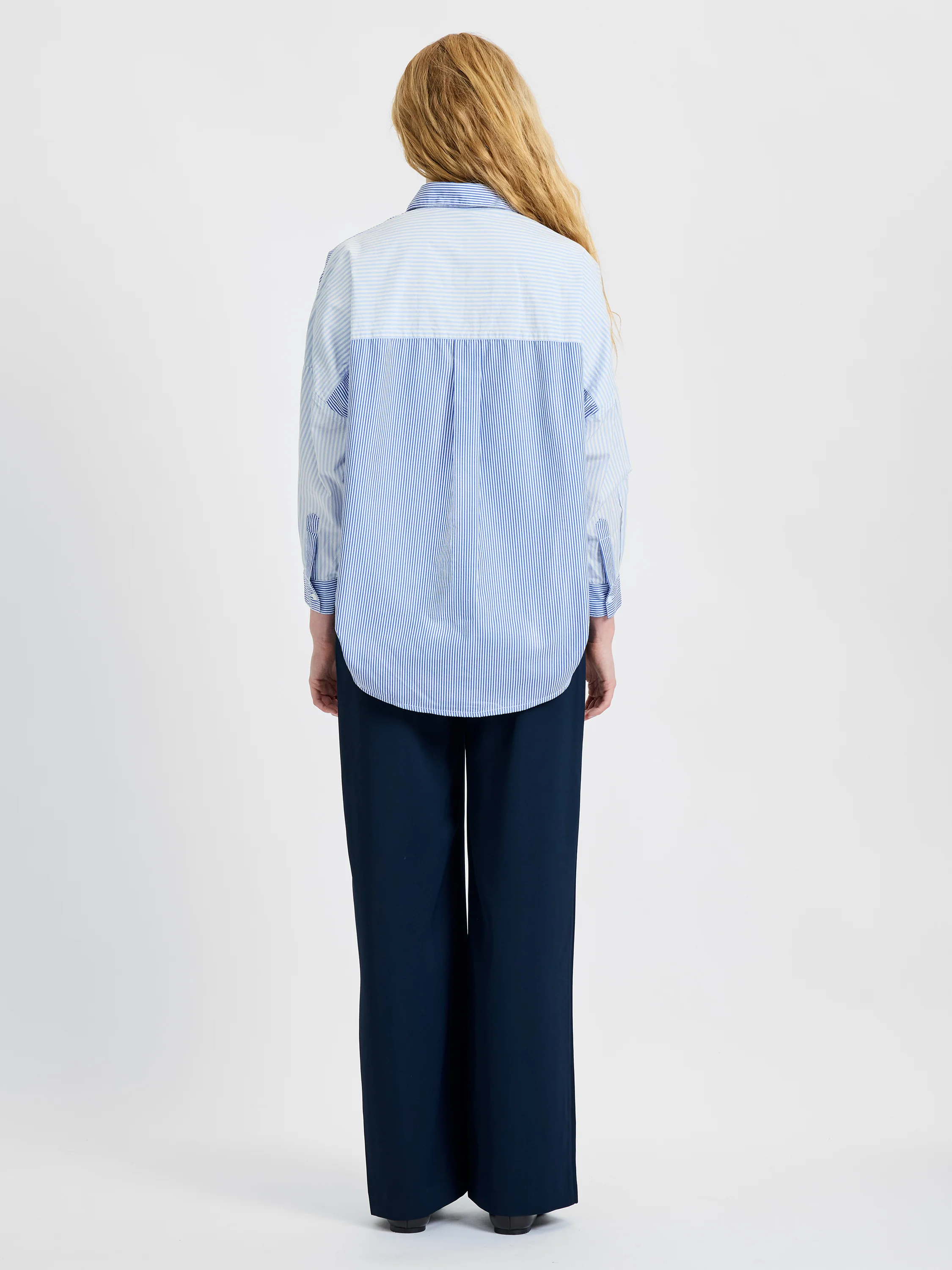 STRIPE SHIRTING POPOVER SHIRT - Image 4