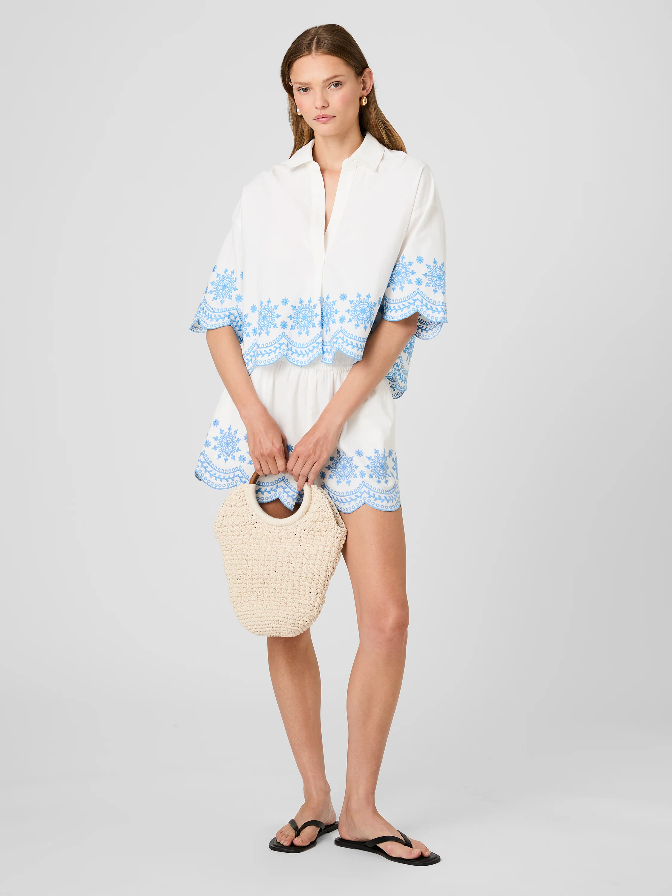 ALISSA COTTON EMBROIDERED POPOVER - Image 2