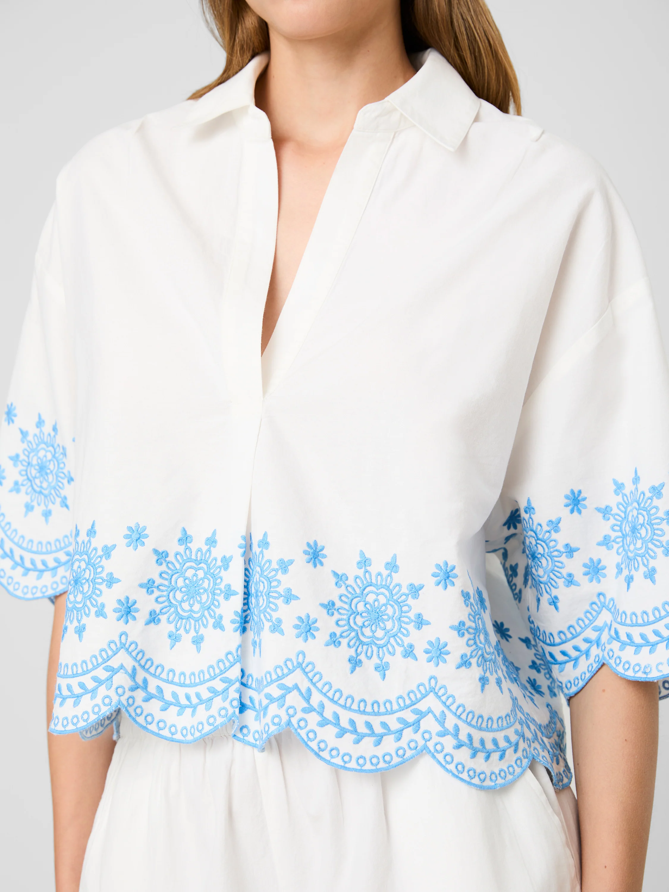 ALISSA COTTON EMBROIDERED POPOVER - Image 4