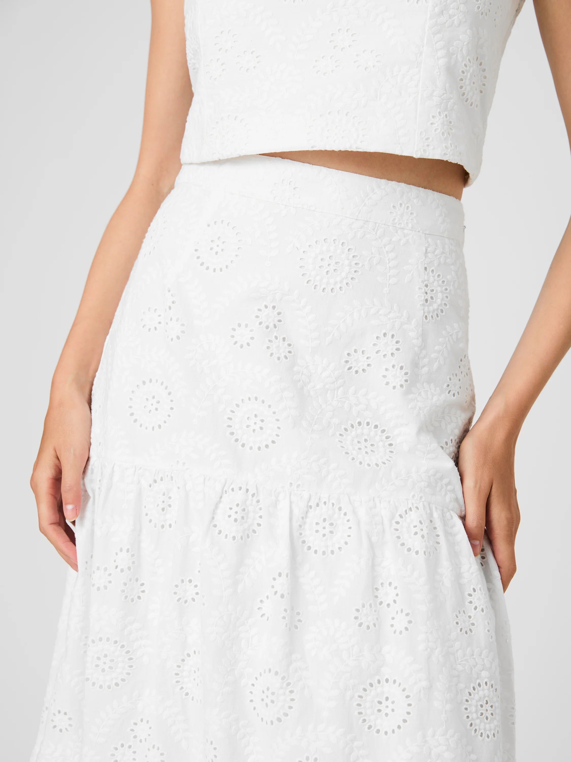 SVEA FLORAL EYELET TIER MAXI SKIRT - Image 5