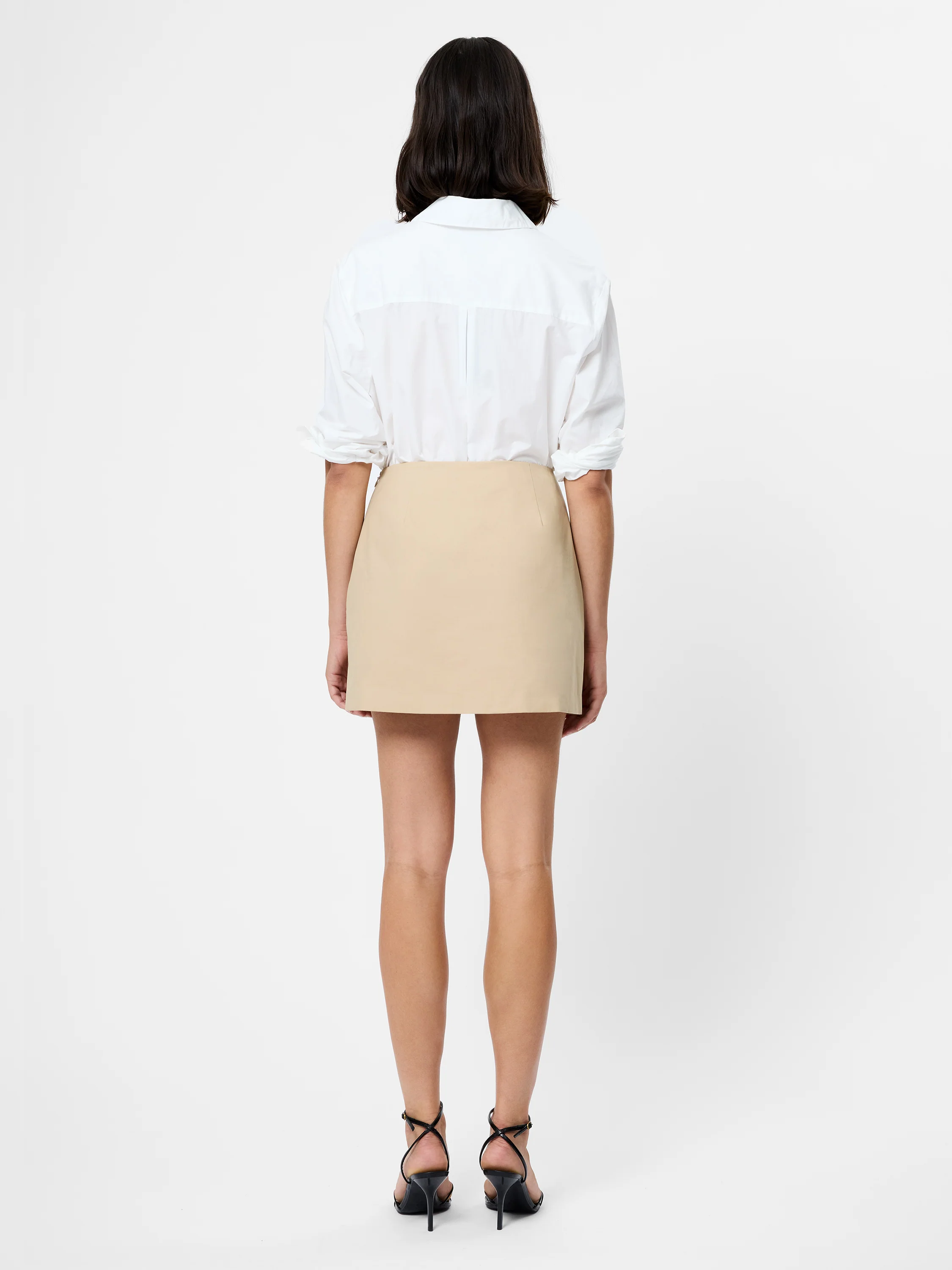 COTTON TWILL TRENCH MINI SKIRT - Image 3