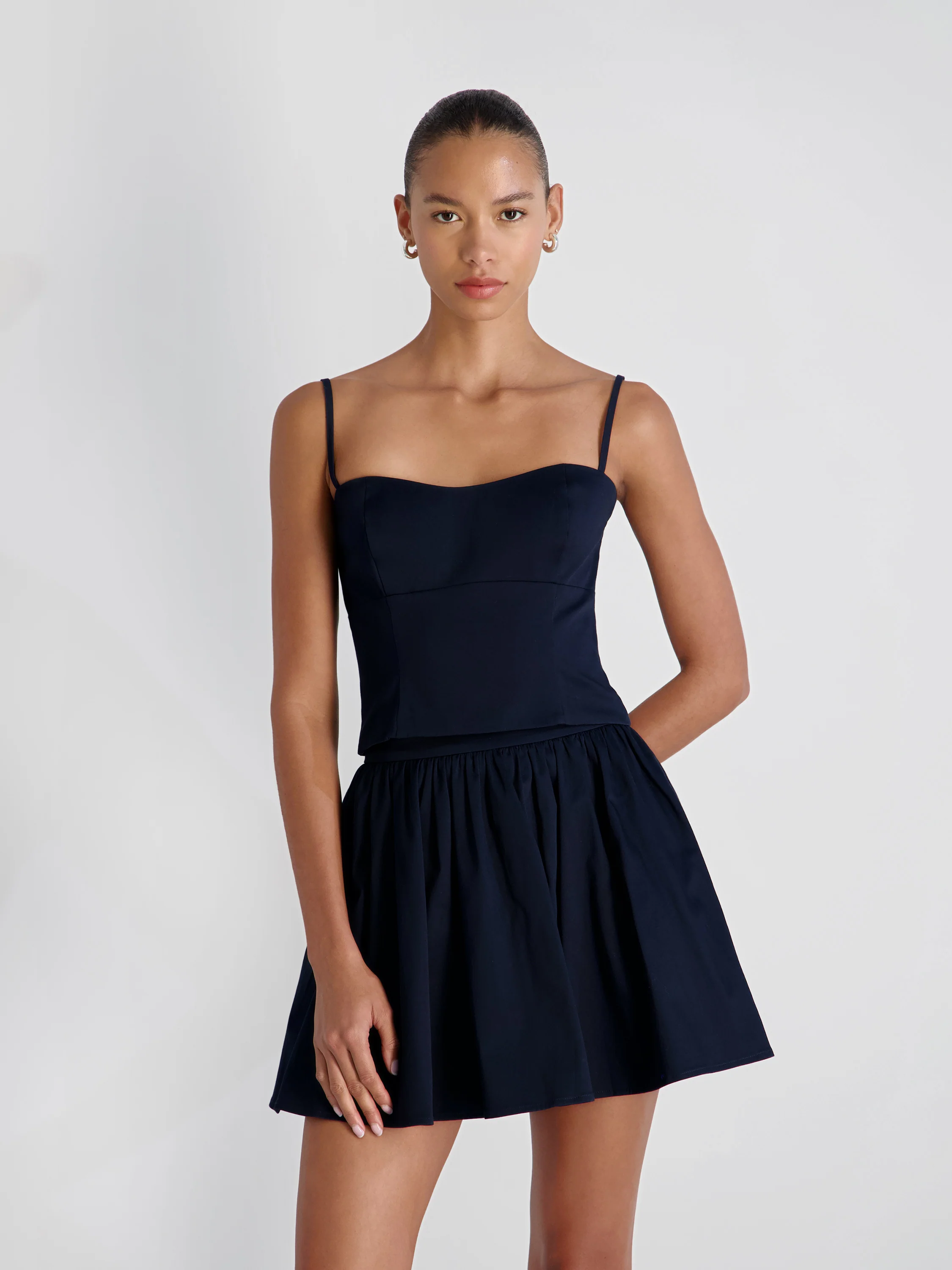 COTTON SATEEN MINI SKIRT - Image 3