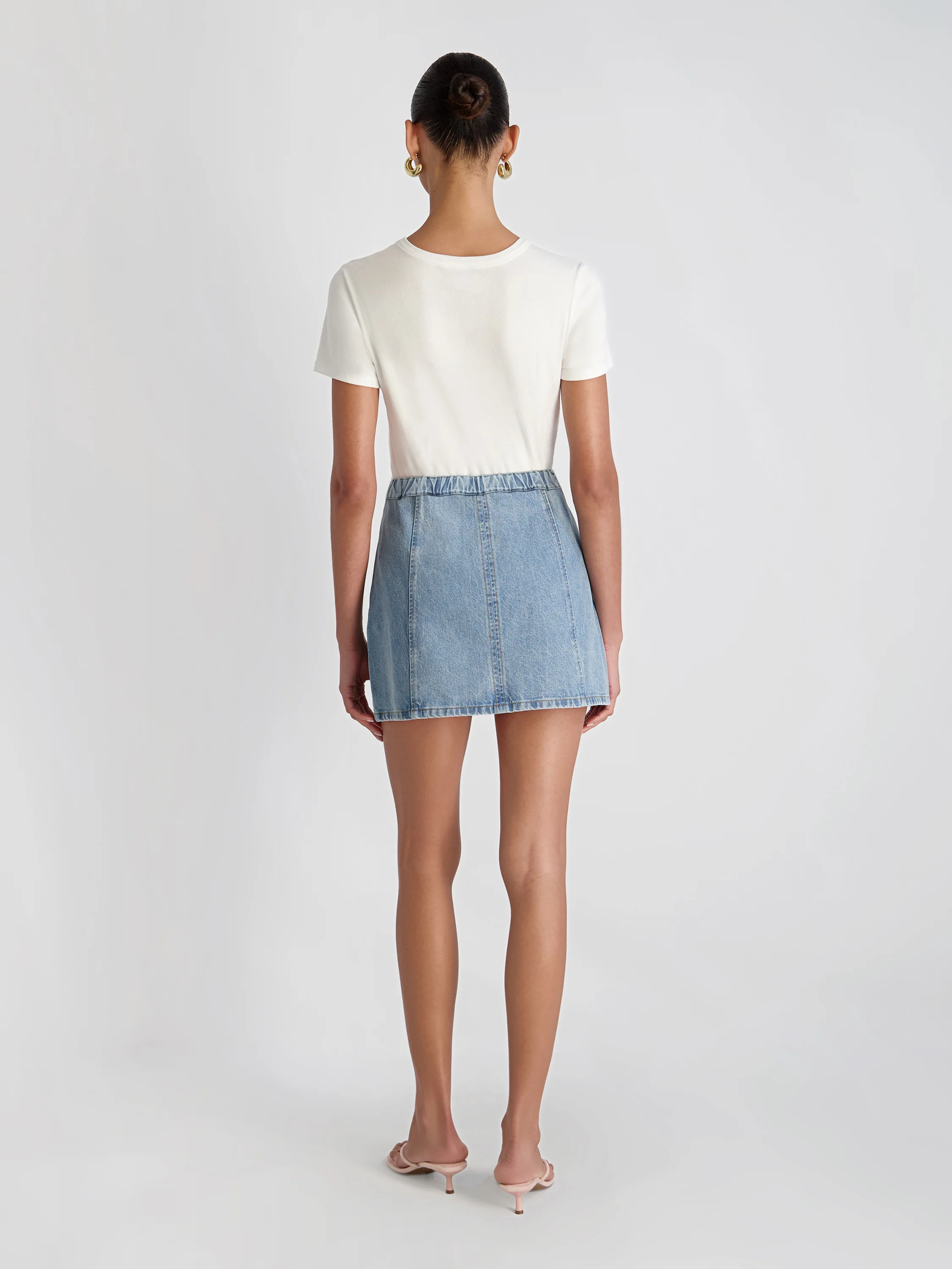 90S DENIM MULTI SEAM MINI SKIRT - Image 5