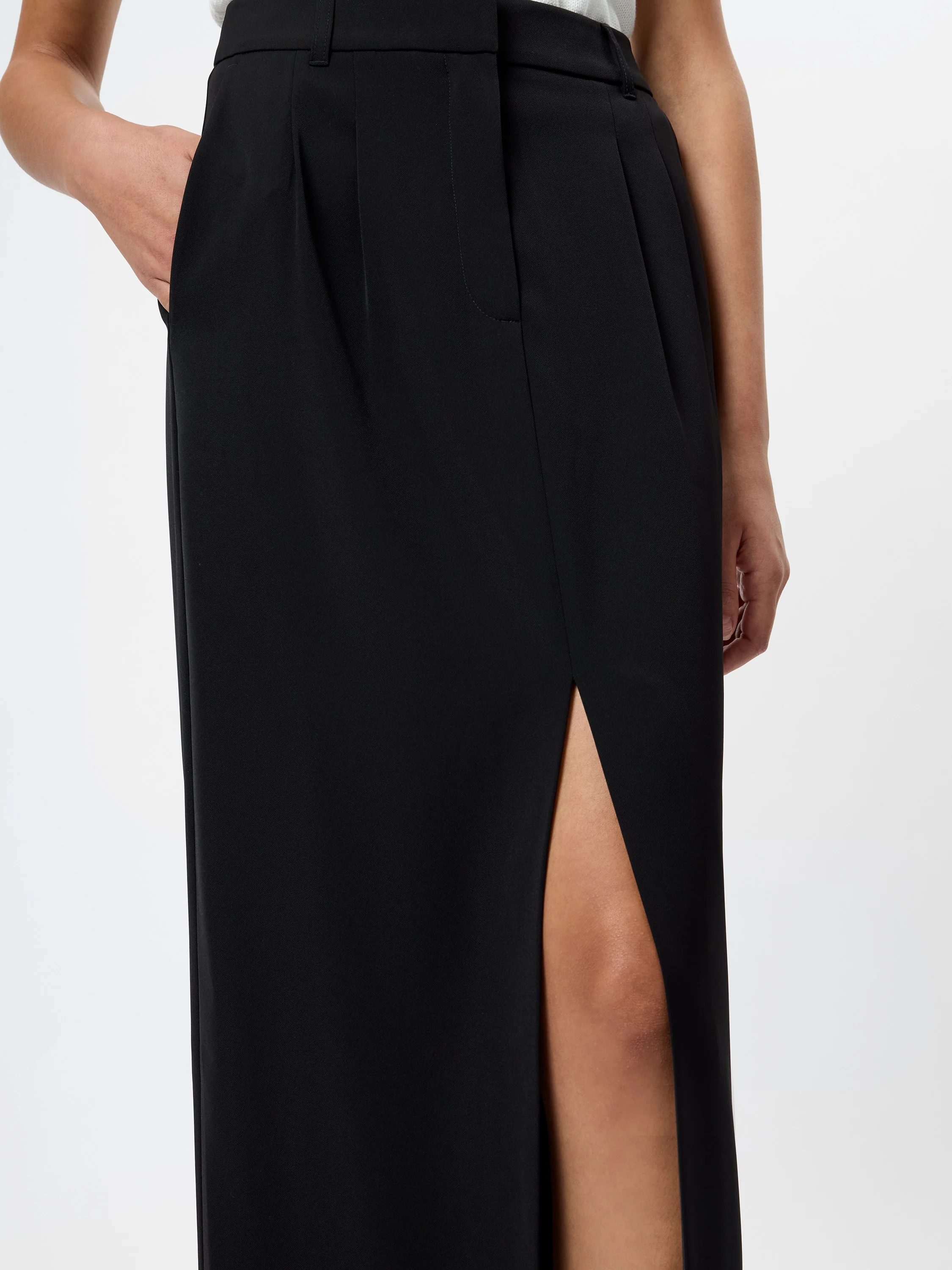 HARRY SUITING SLIT MIDI SKIRT - Image 3